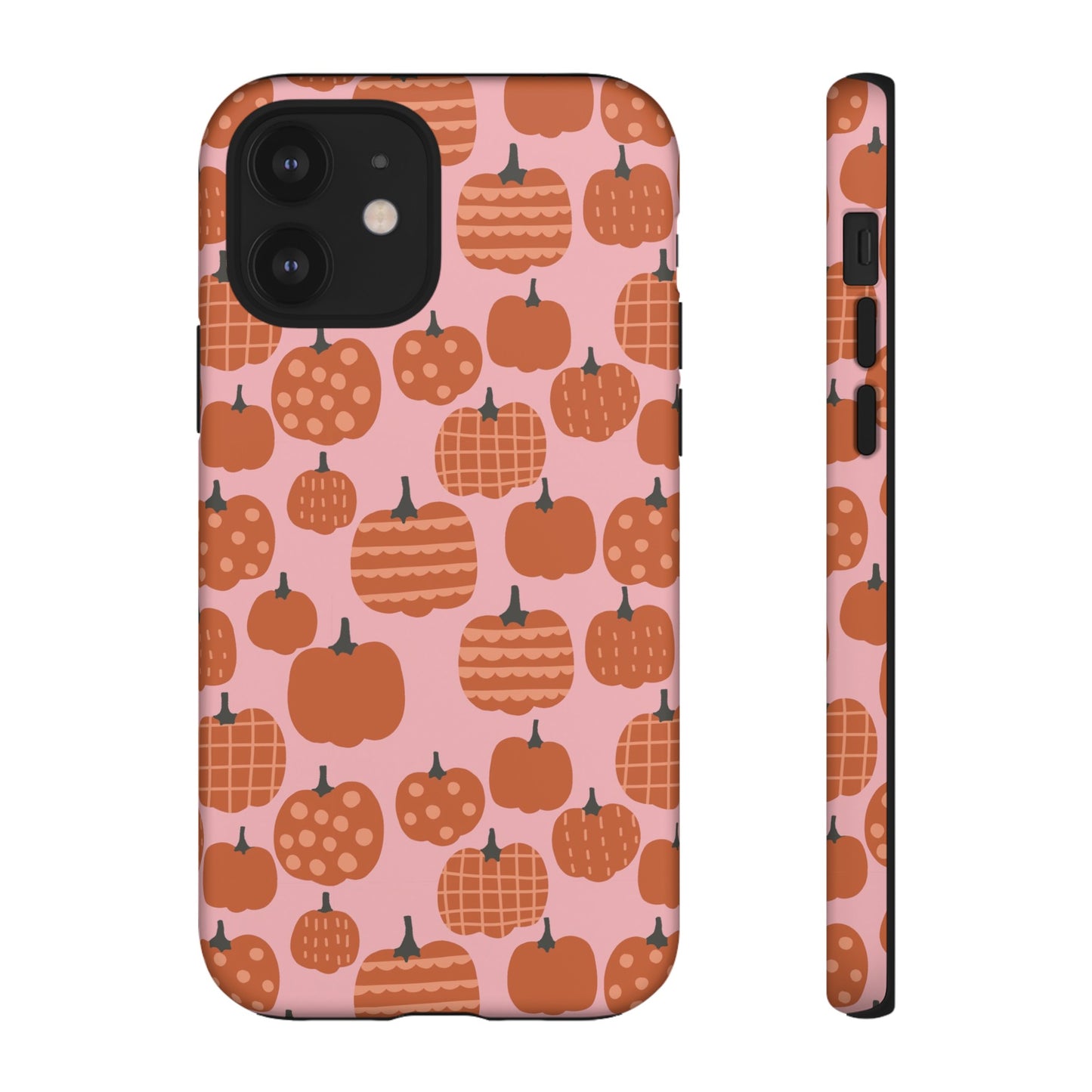 Fall Pumpkins with Pink Background - iPhone Case