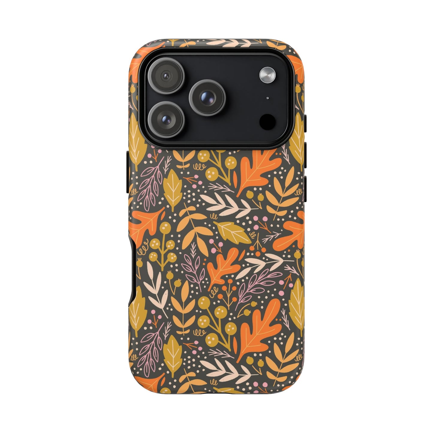 Dark Fall Foliage Leaves - iPhone Case