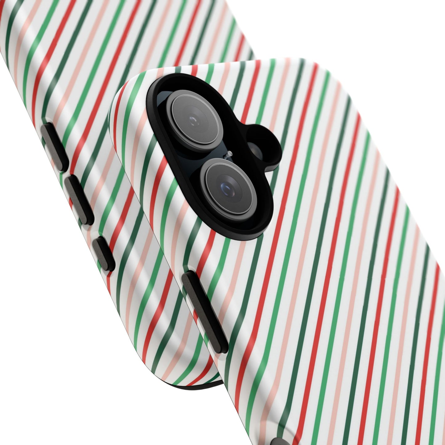 Christmas Diagonal Stripes - iPhone Case