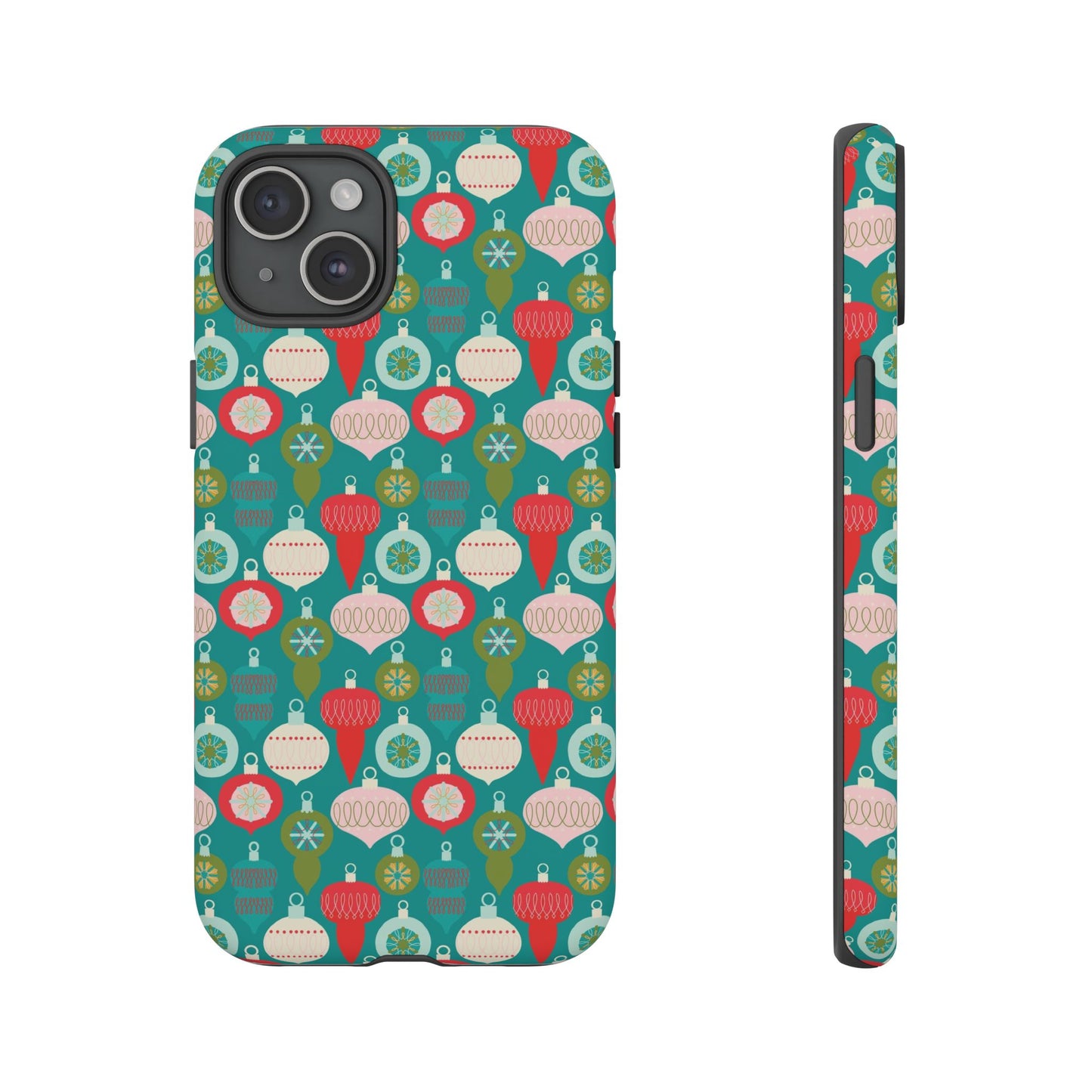 Christmas Ornaments - Green - iPhone Case