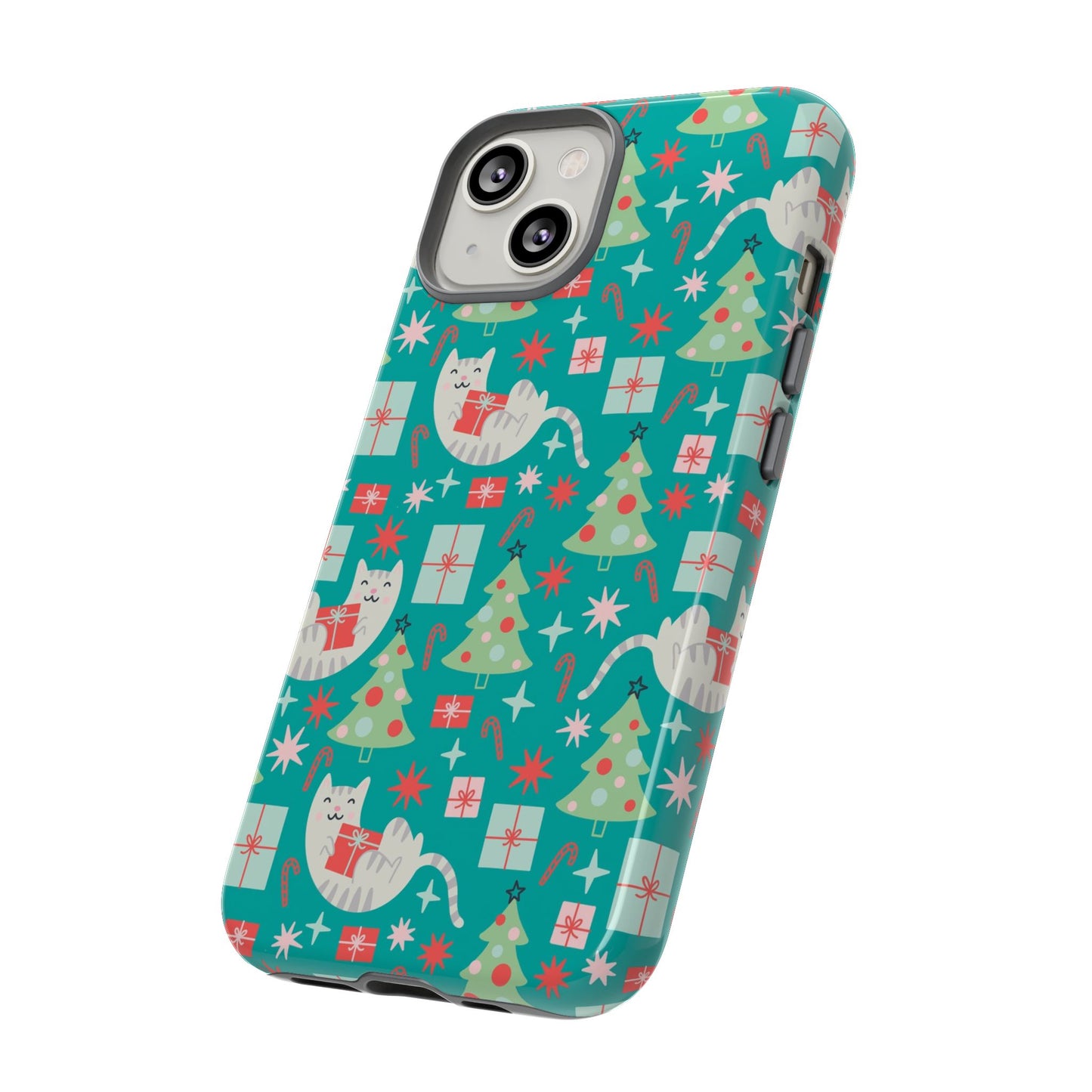 Cats With Christmas Gifts - iPhone Case