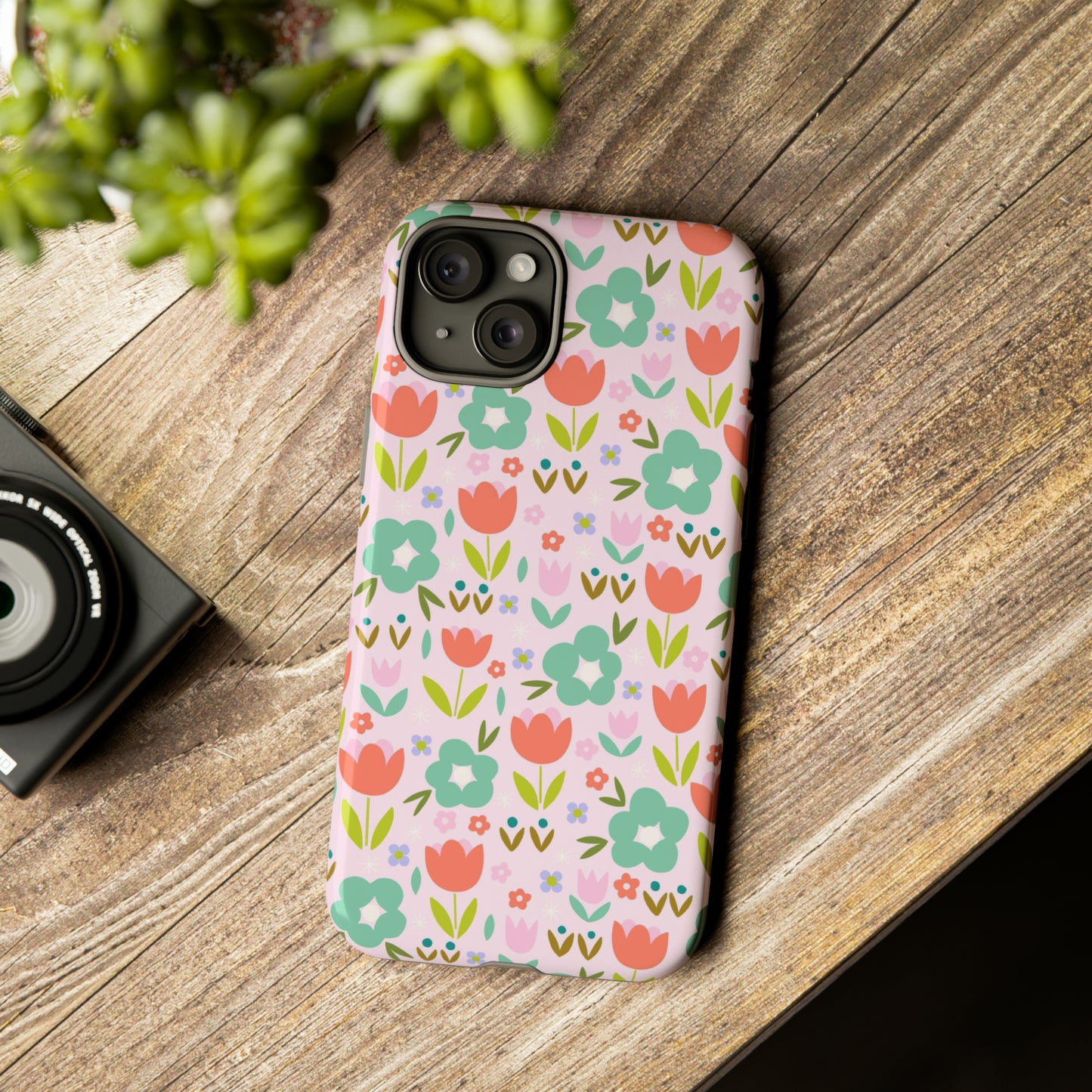 Mod Pink Flowers - iPhone Case