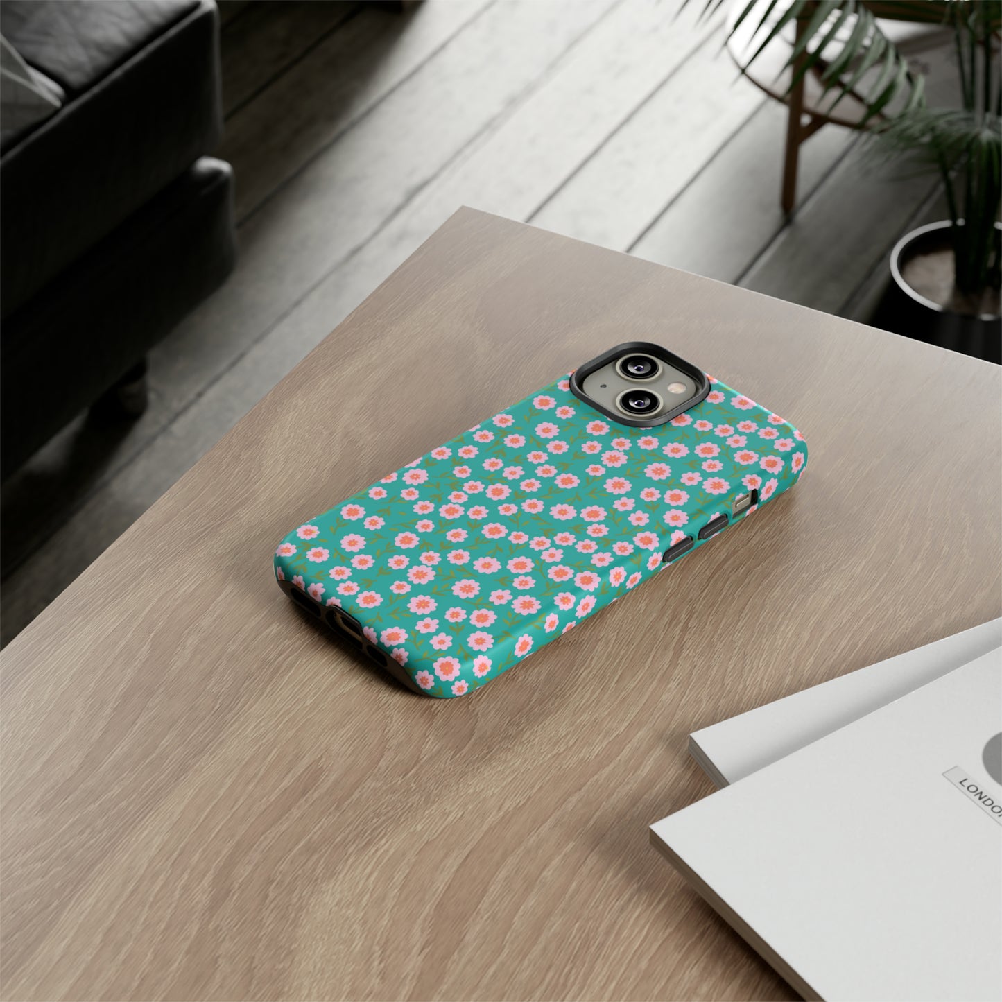 Spring Turquoise Florals - iPhone Case