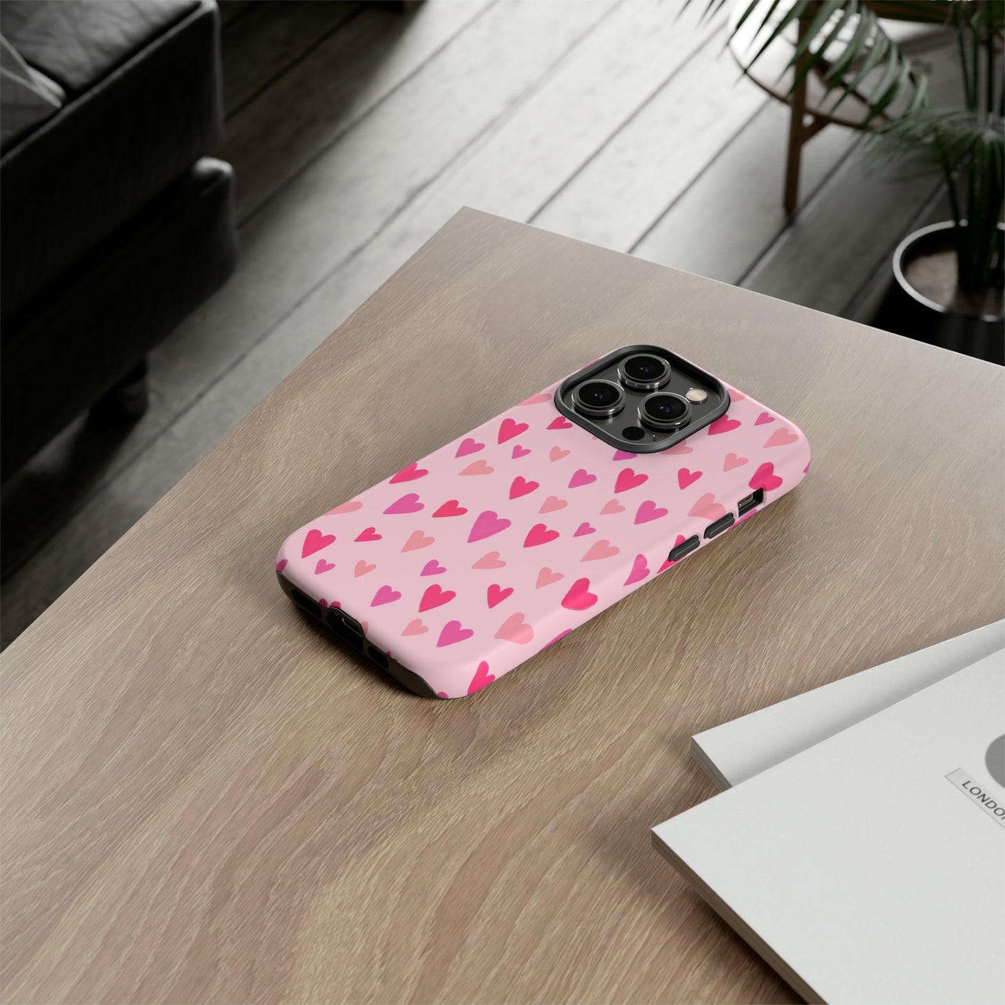 Pink Hearts Valentine iPhone Case