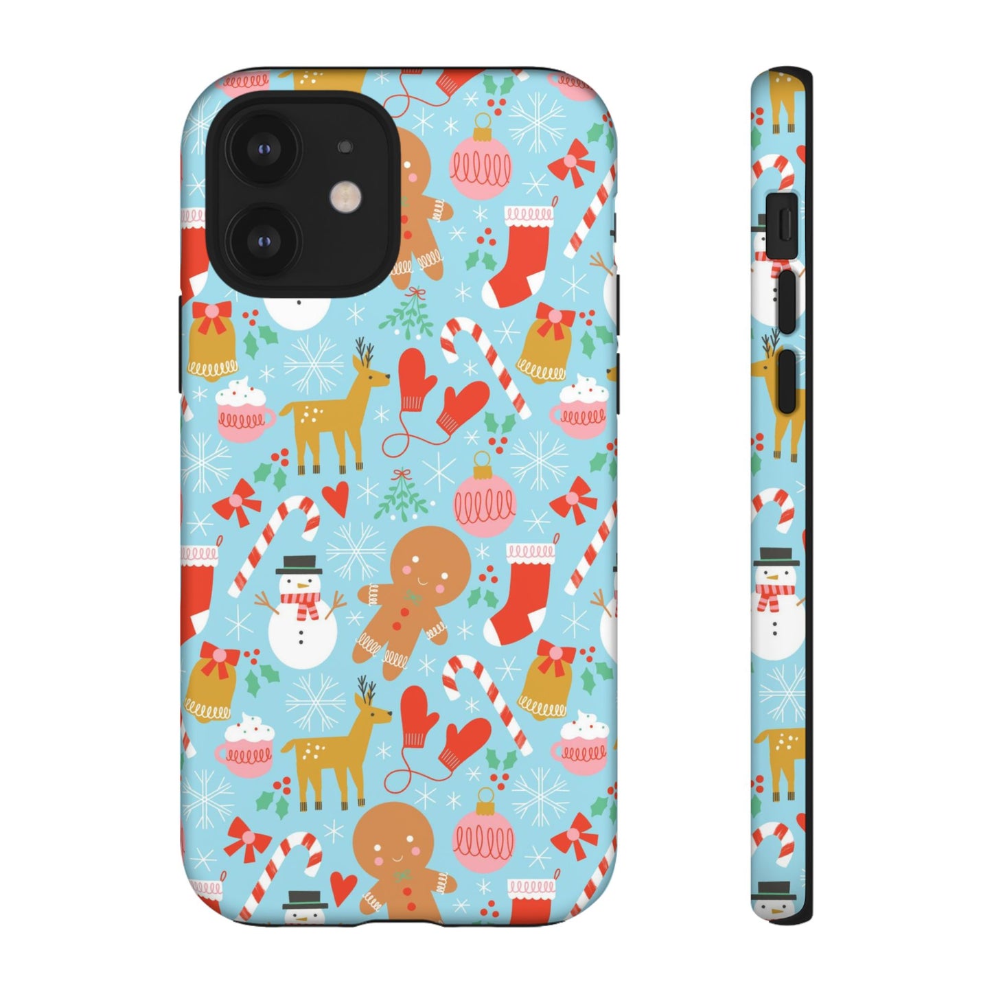 Christmas Characters Blue - iPhone Case