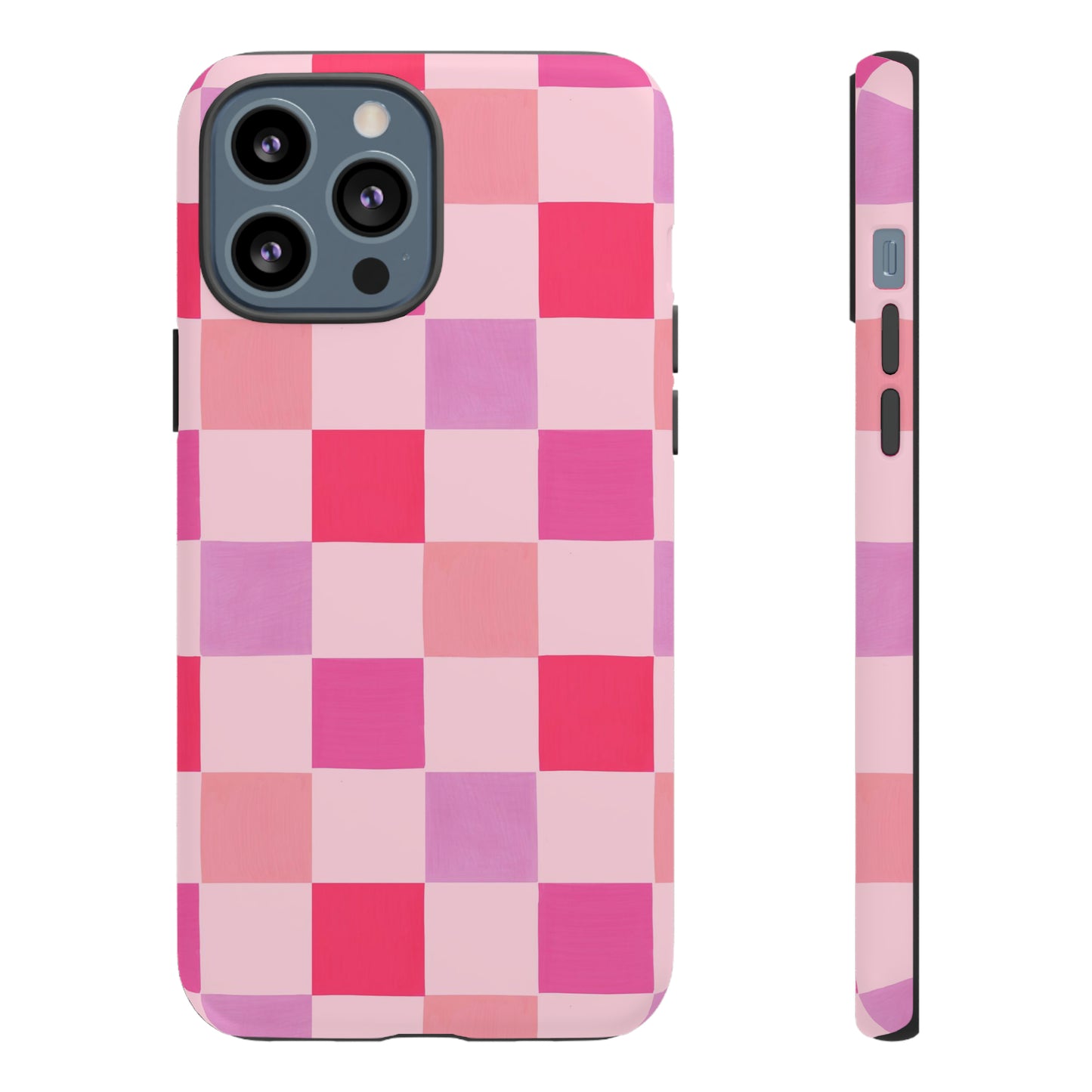 Pink Check Pattern iPhone Case