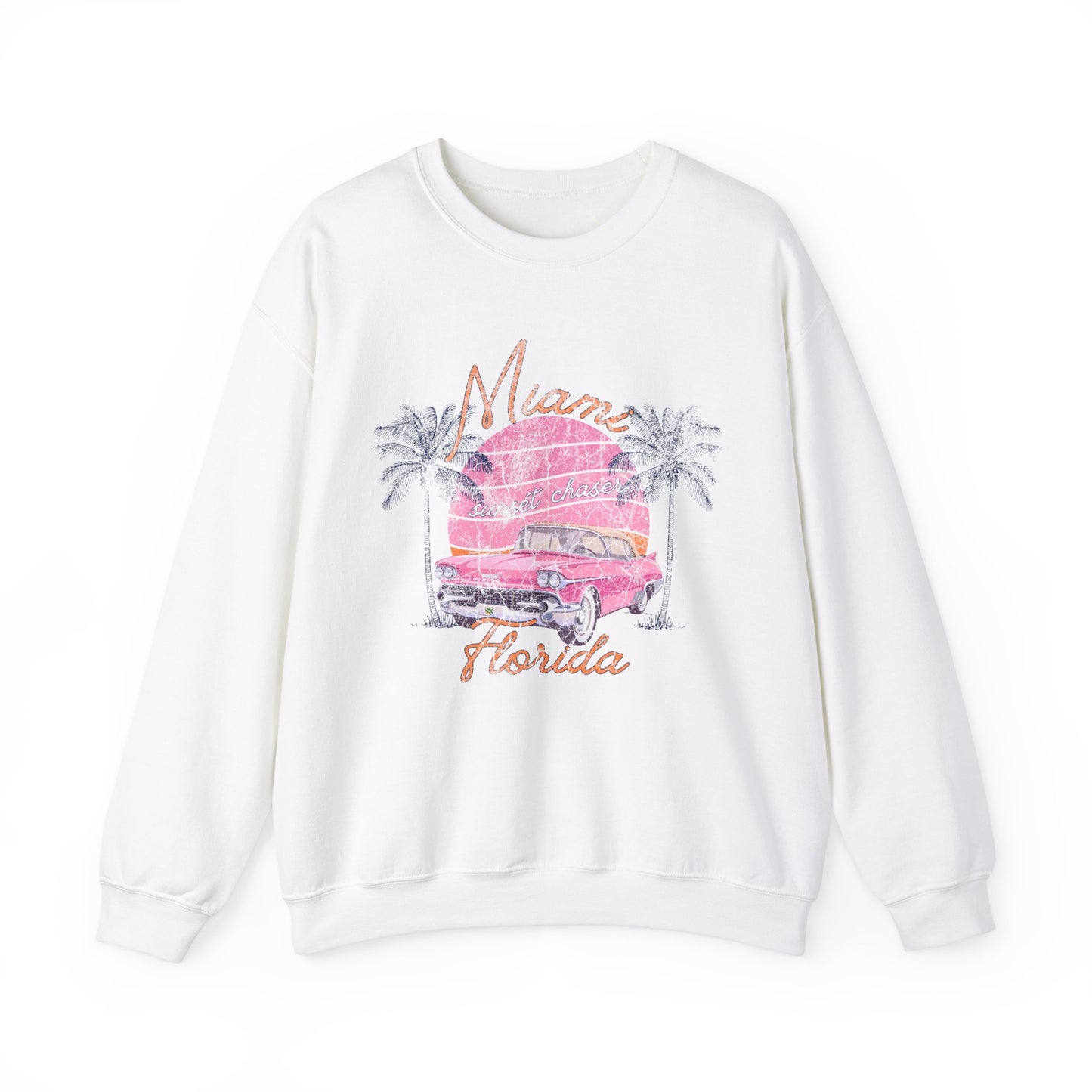 Miami Florida Car - Cute Retro Sweatshirt