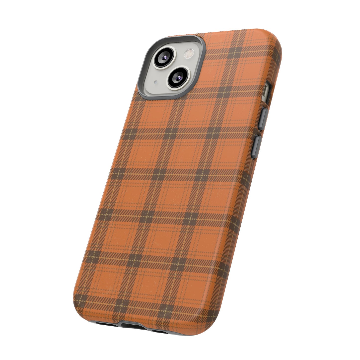 Autumn Orange Plaid - iPhone Case