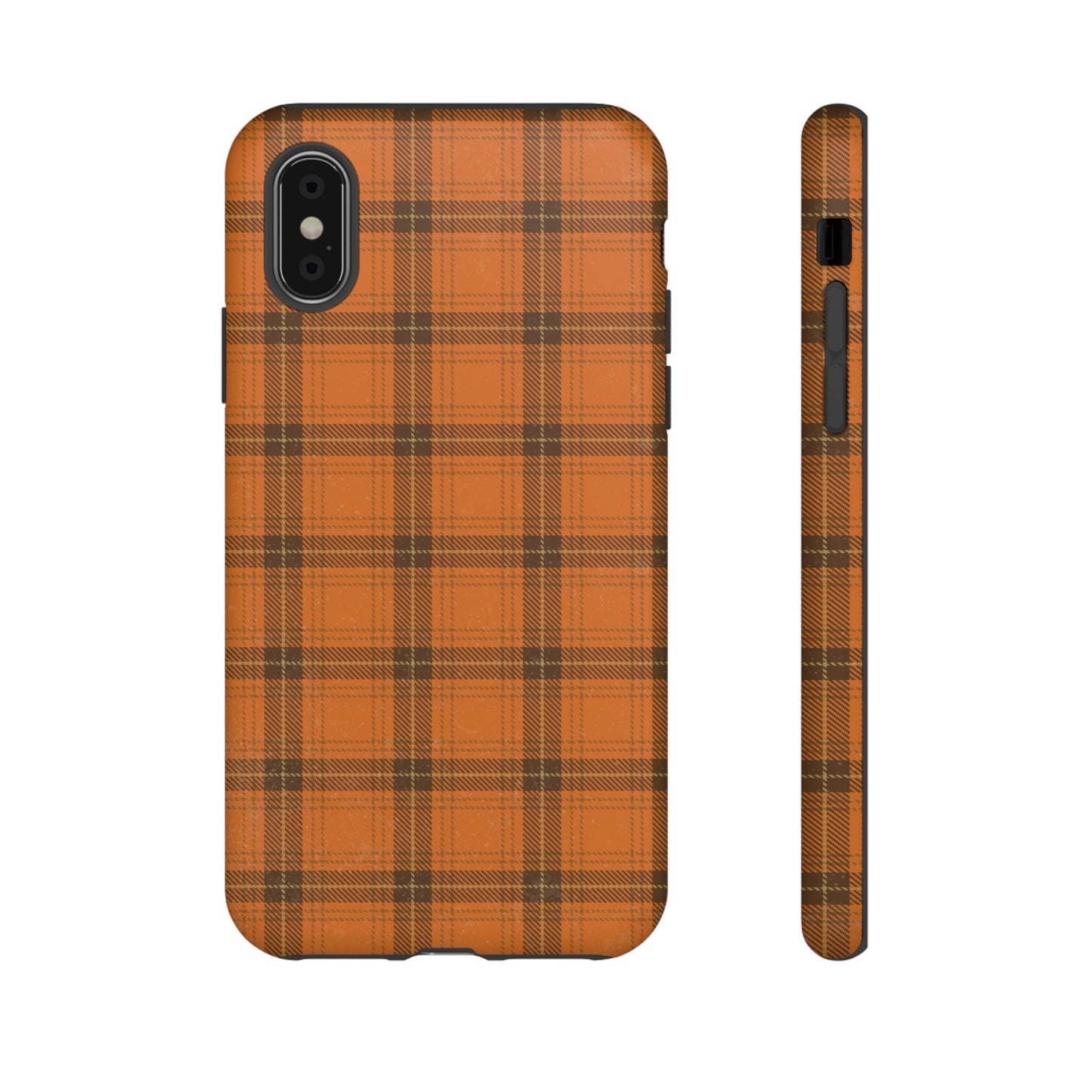 Autumn Orange Plaid - iPhone Case