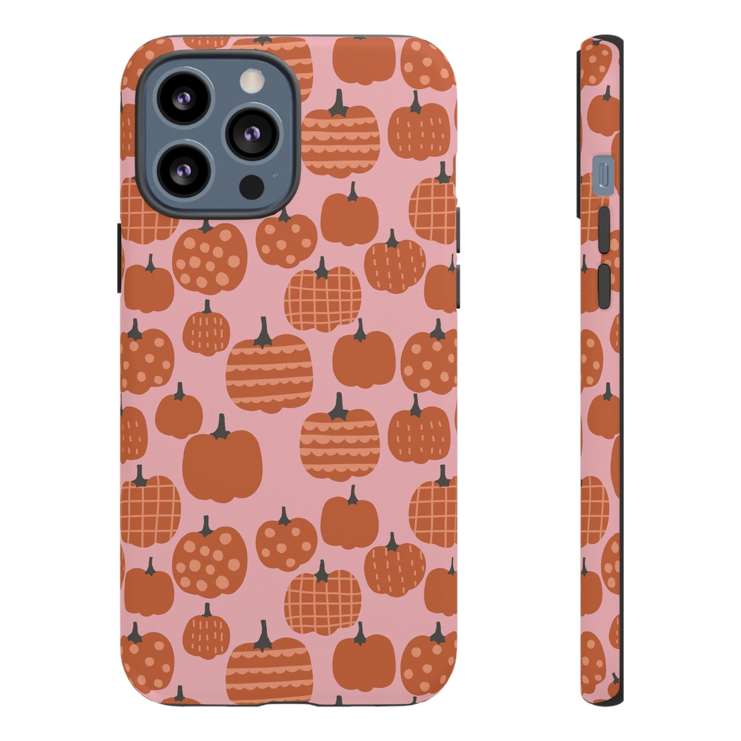 Fall Pumpkins with Pink Background - iPhone Case