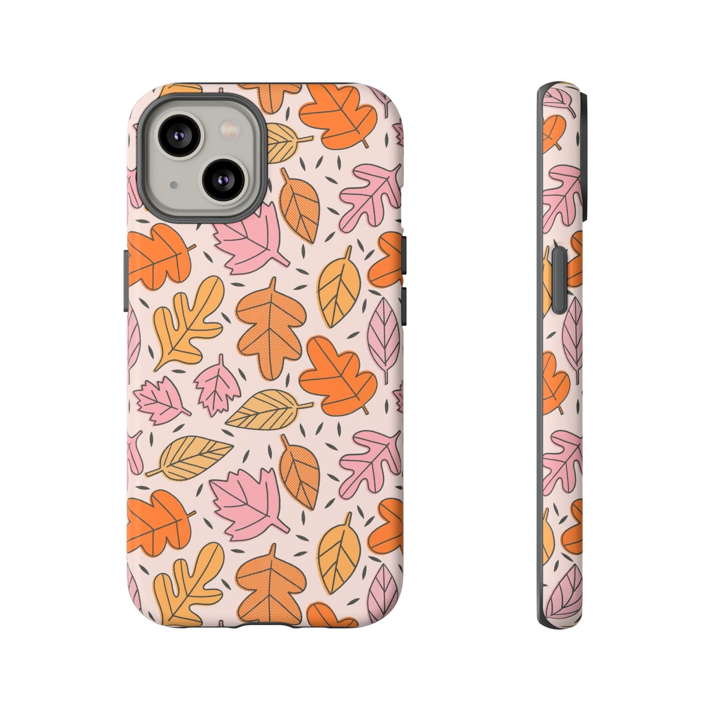 Doodled Fall Leaves - iPhone Case