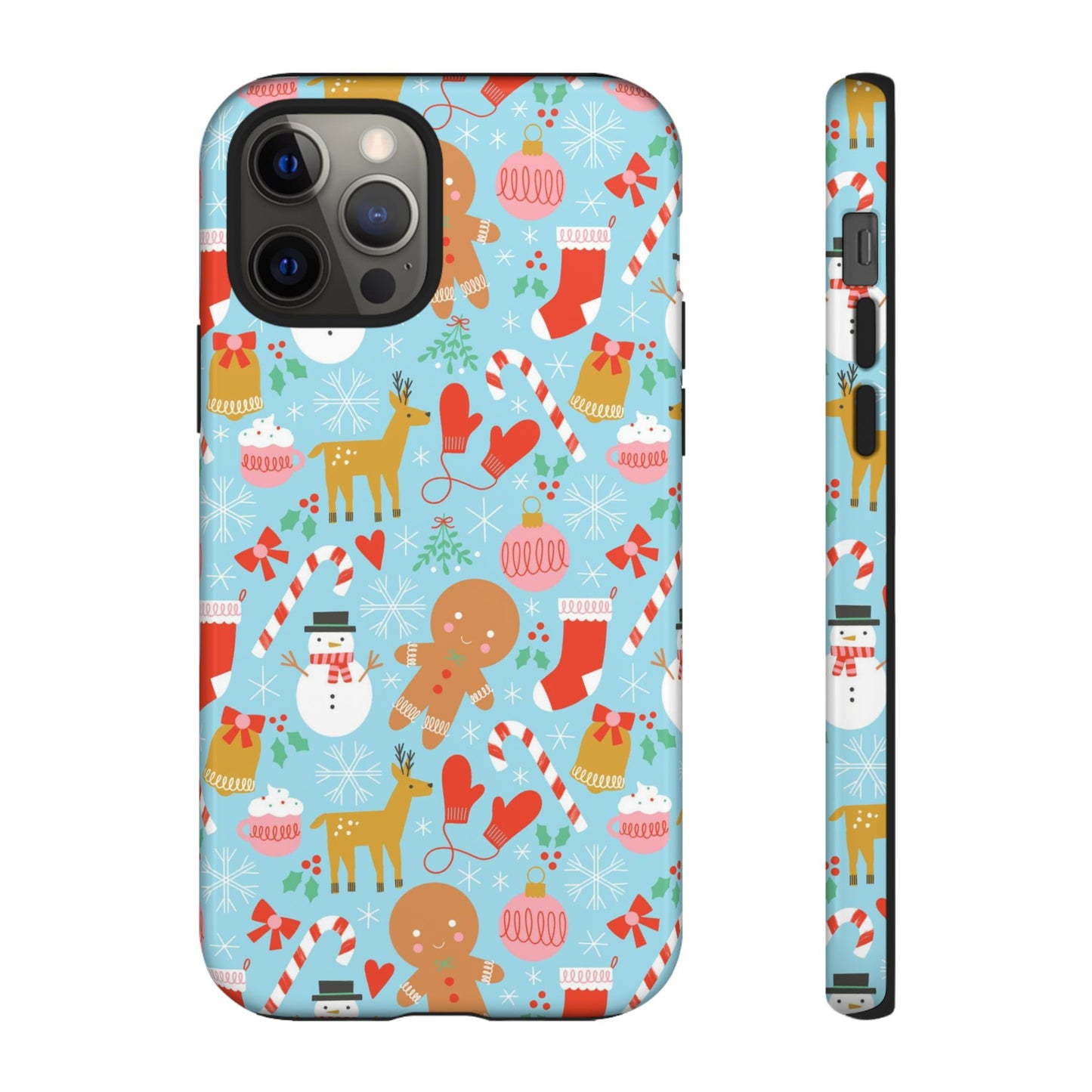 Christmas Characters Blue - iPhone Case