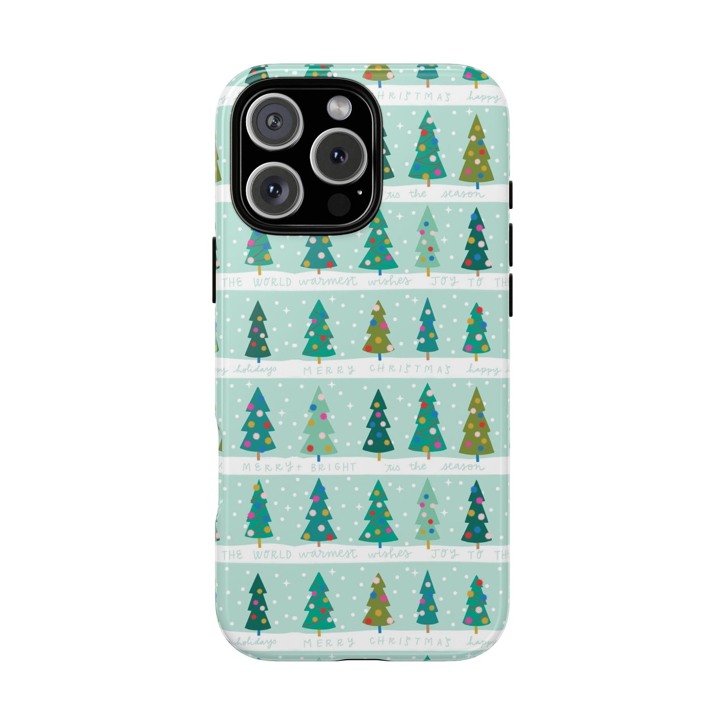 Christmas Trees Row - iPhone Case