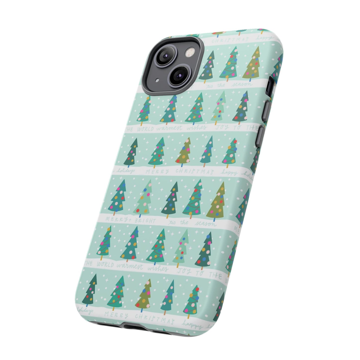 Christmas Trees Row - iPhone Case