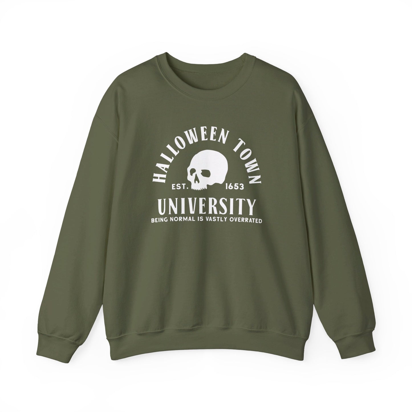 Halloween Town University - Halloween Sporty Sweatshirt - Unisex Heavy Blend™ Crewneck Sweatshirt