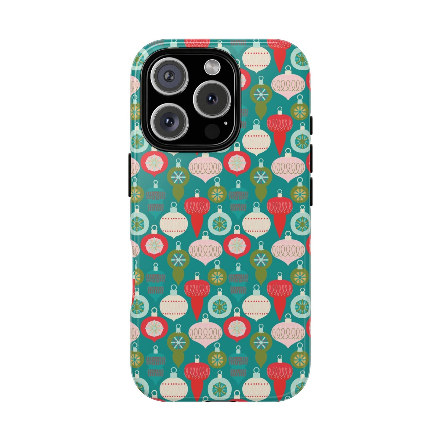 Christmas Ornaments - Green - iPhone Case