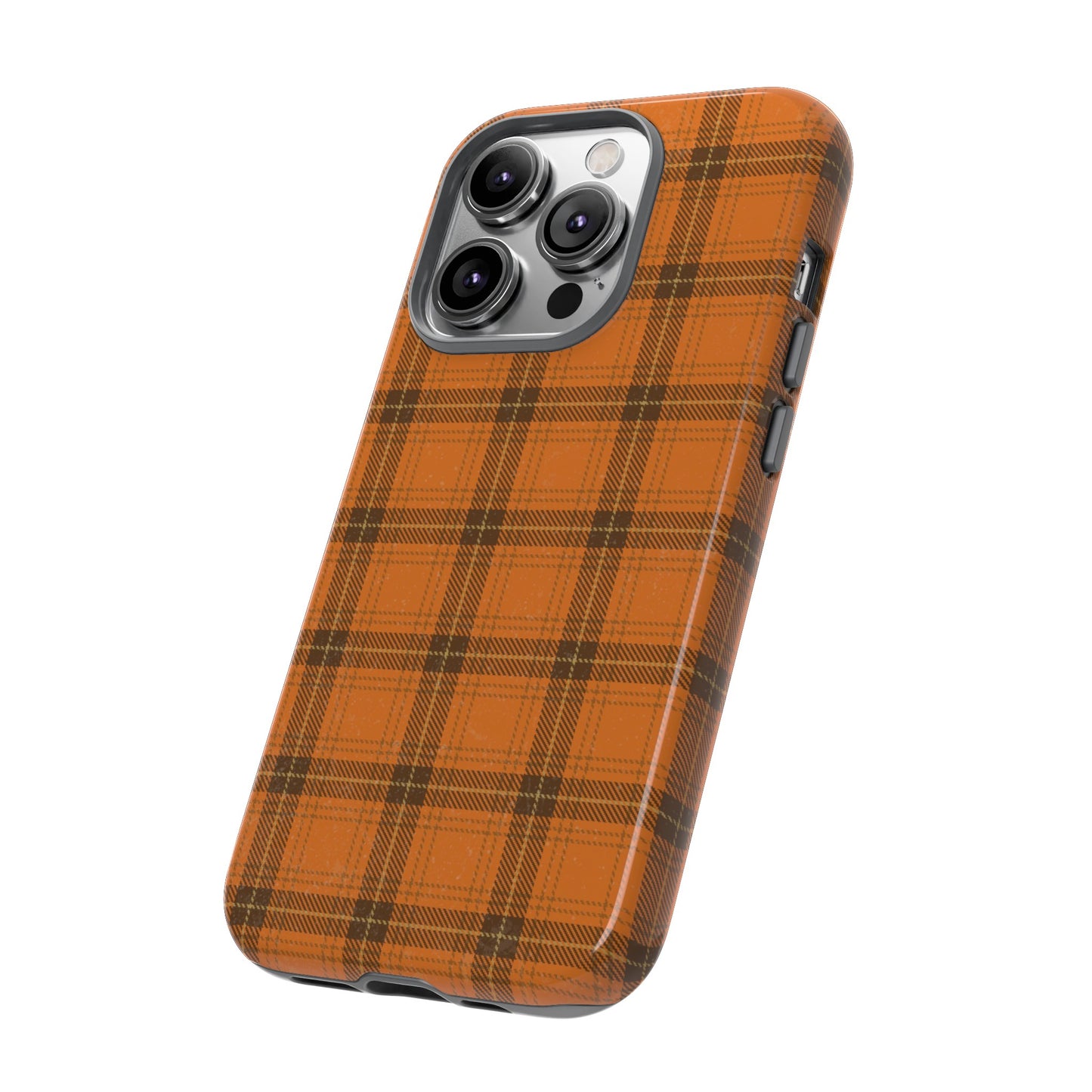 Autumn Orange Plaid - iPhone Case