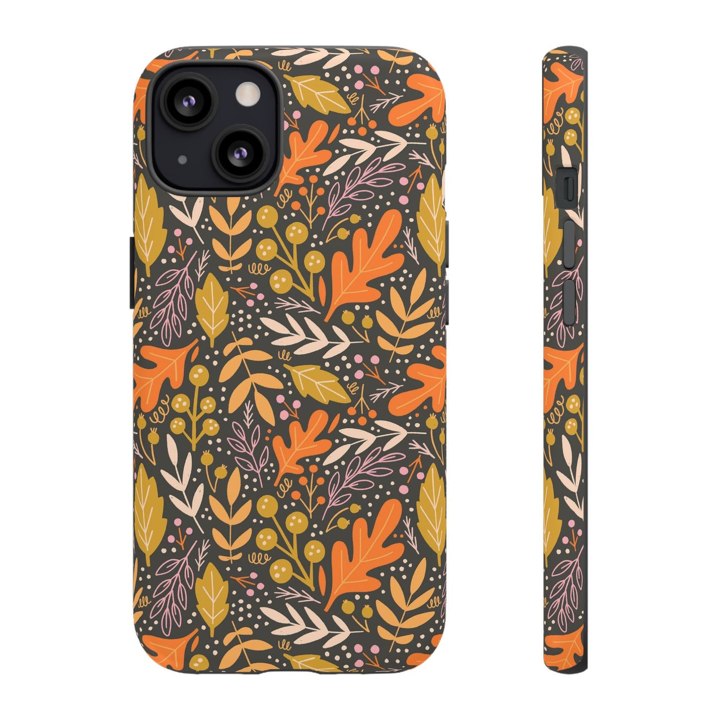 Dark Fall Foliage Leaves - iPhone Case