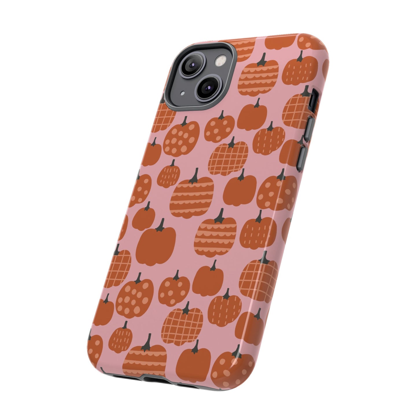 Fall Pumpkins with Pink Background - iPhone Case