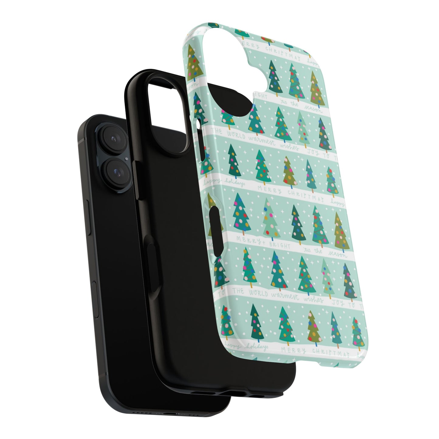 Christmas Trees Row - iPhone Case