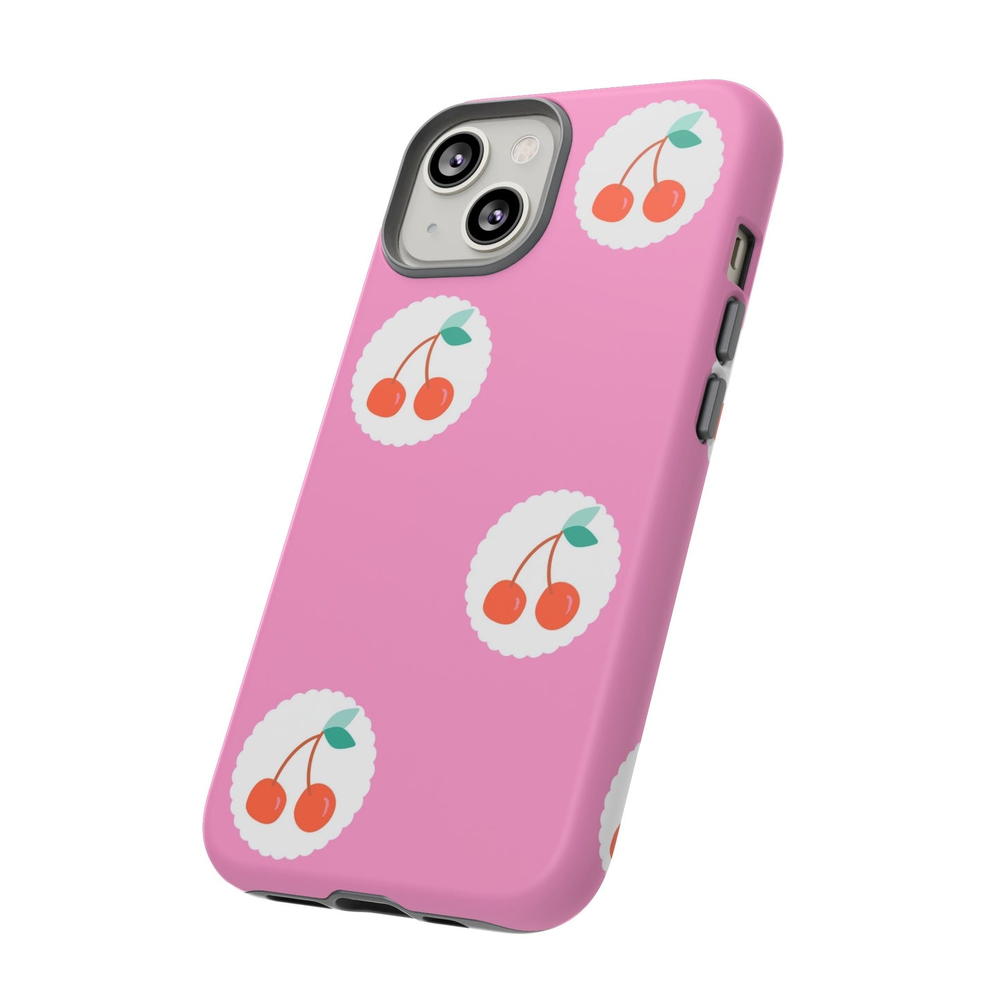 Cherry Circles Pink - iPhone Case