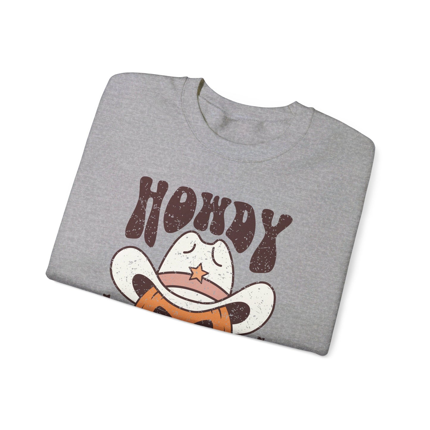 Howdy Pumpkin - Autumn/Fall Pumpkin Sweatshirt - Unisex Heavy Blend™ Crewneck Sweatshirt