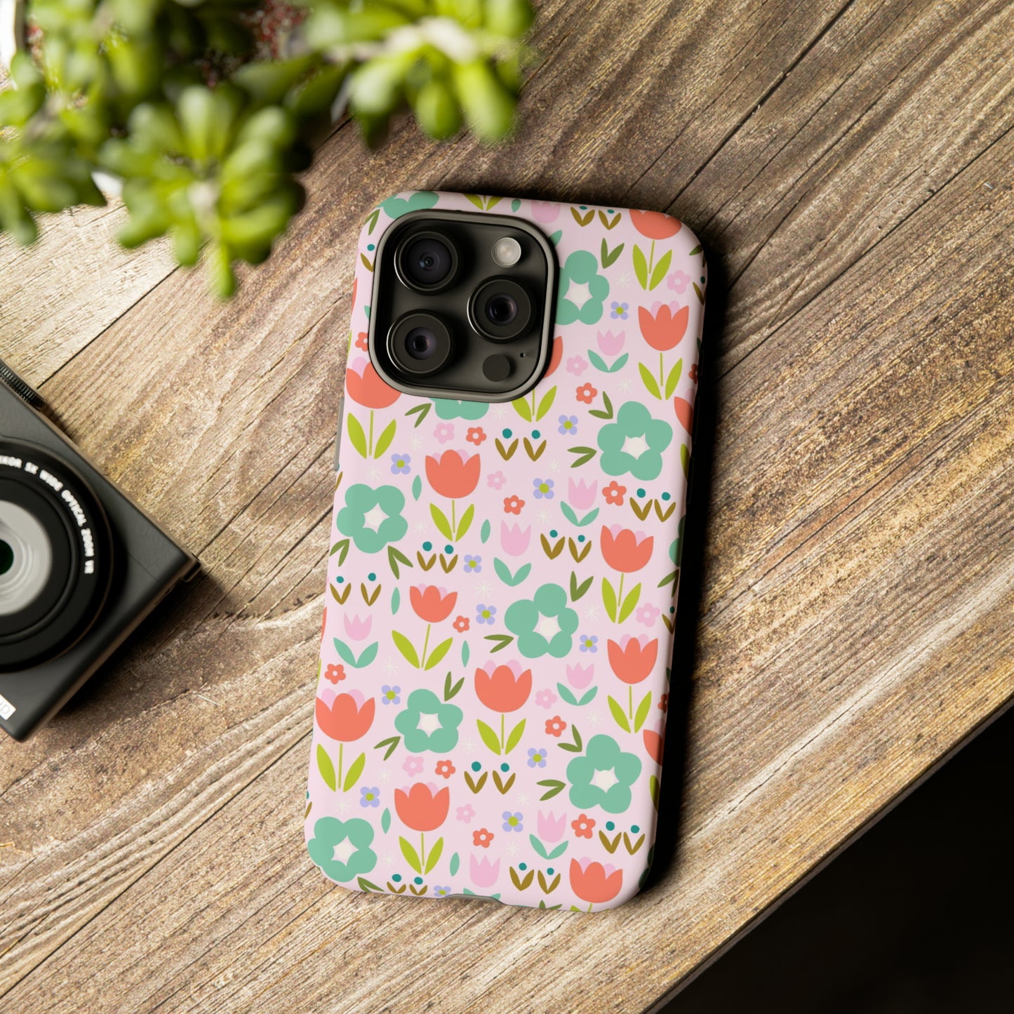 Mod Pink Flowers - iPhone Case