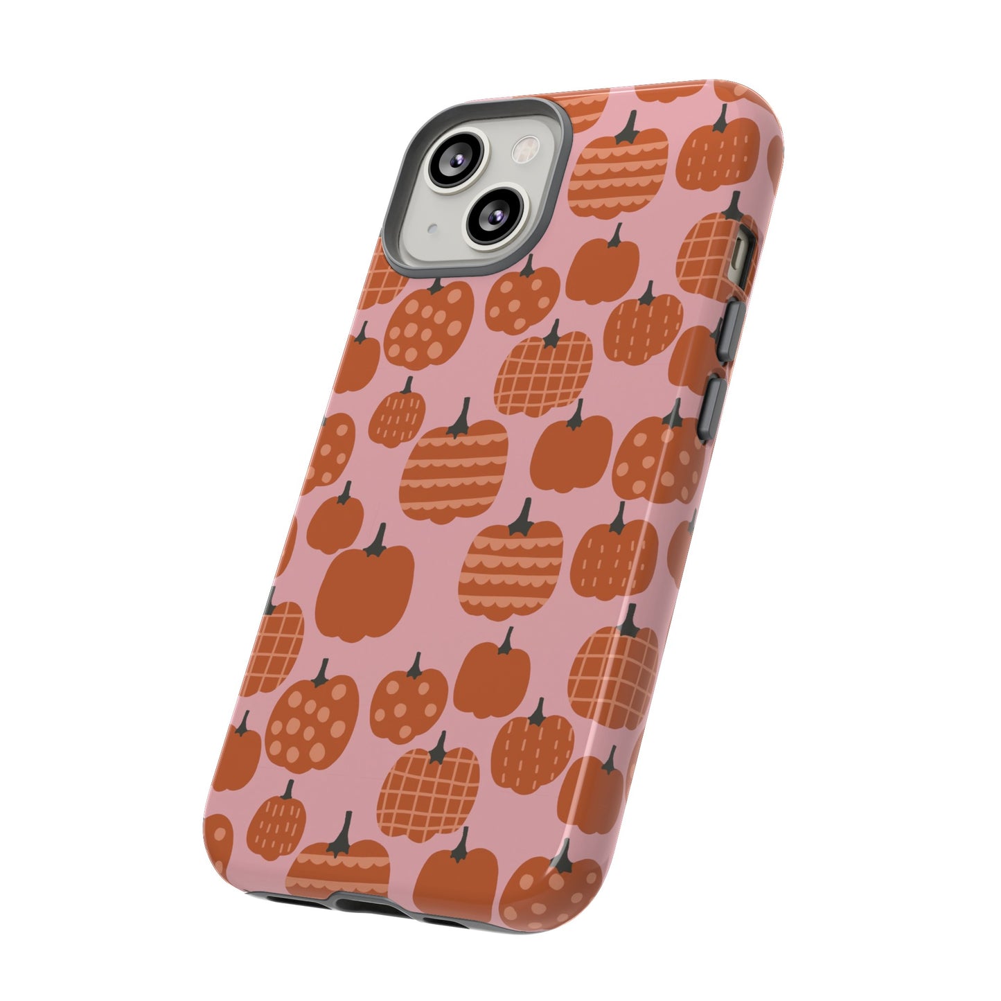 Fall Pumpkins with Pink Background - iPhone Case