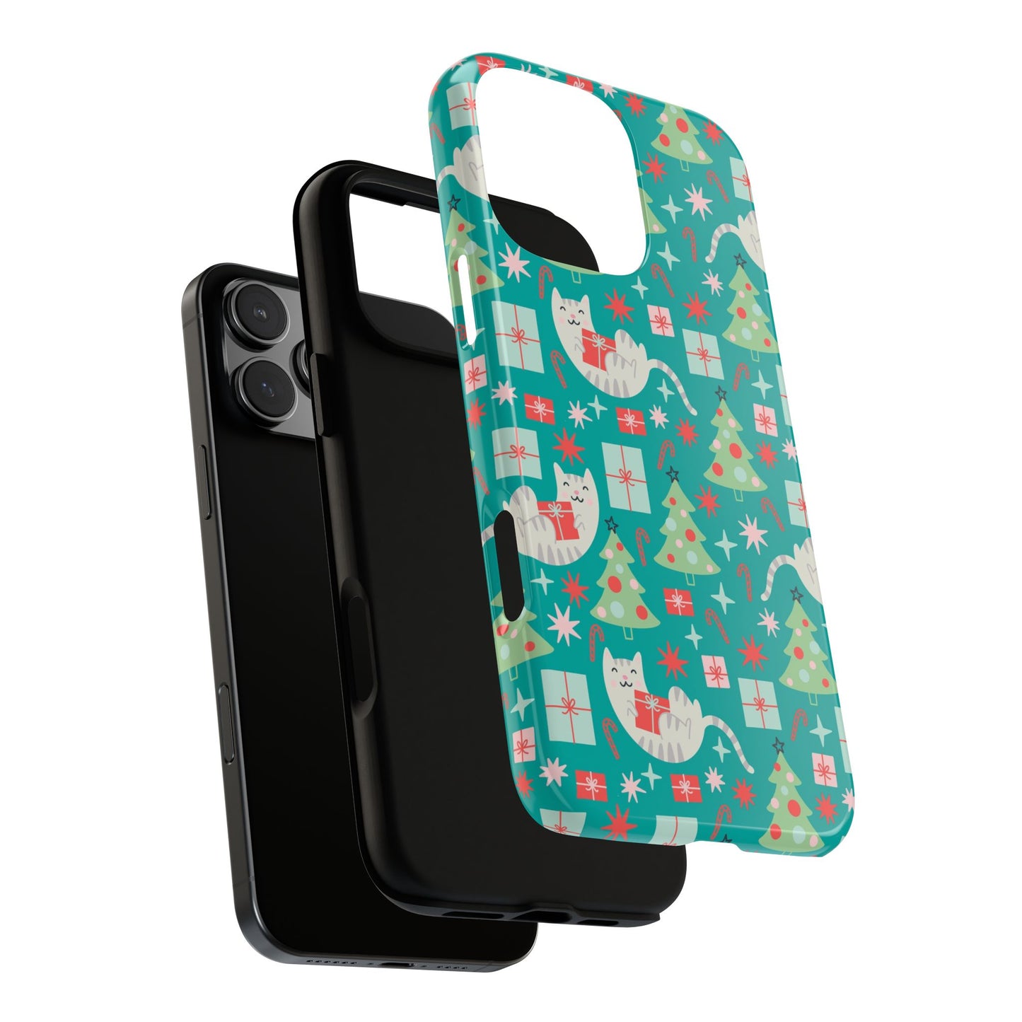 Cats With Christmas Gifts - iPhone Case