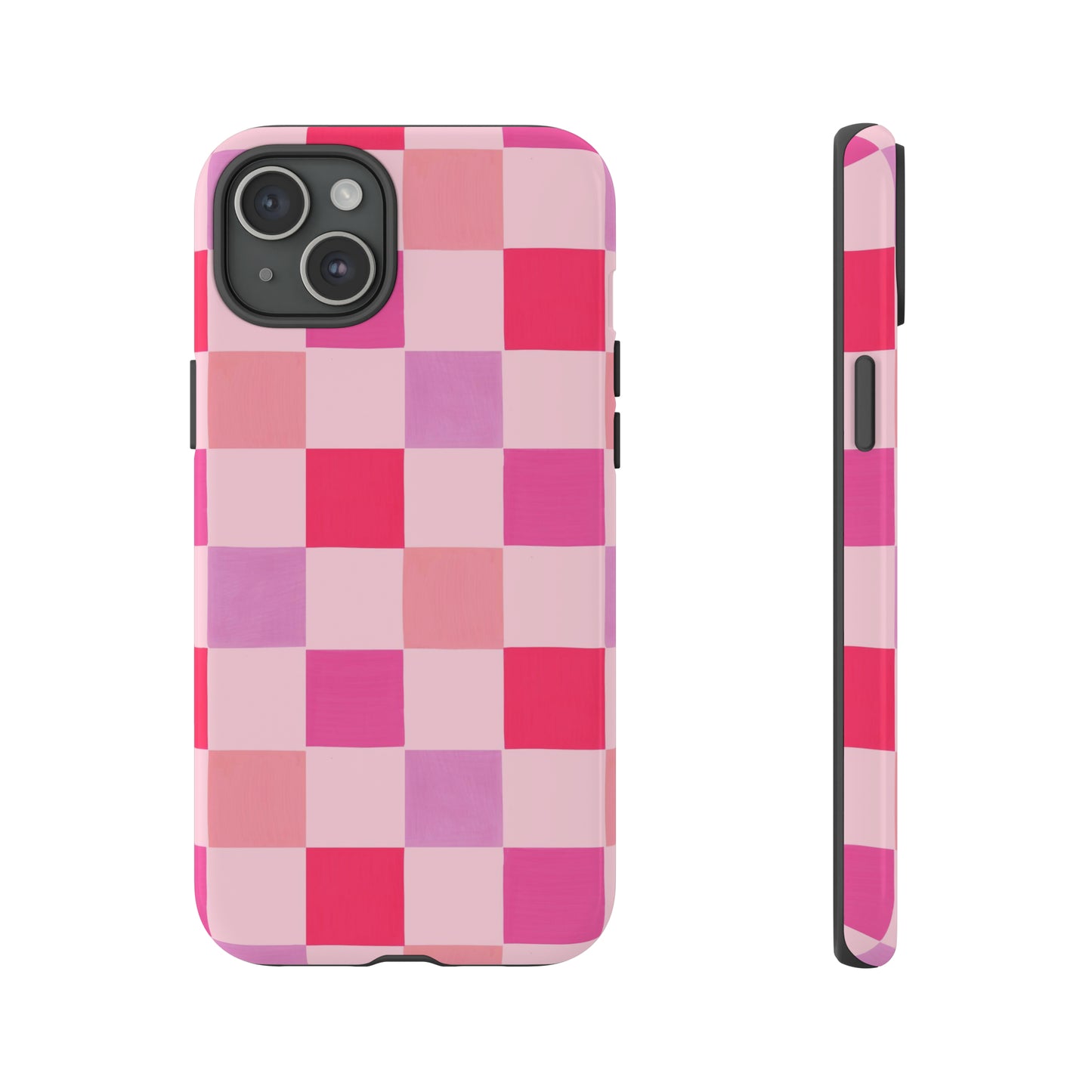 Pink Check Pattern iPhone Case