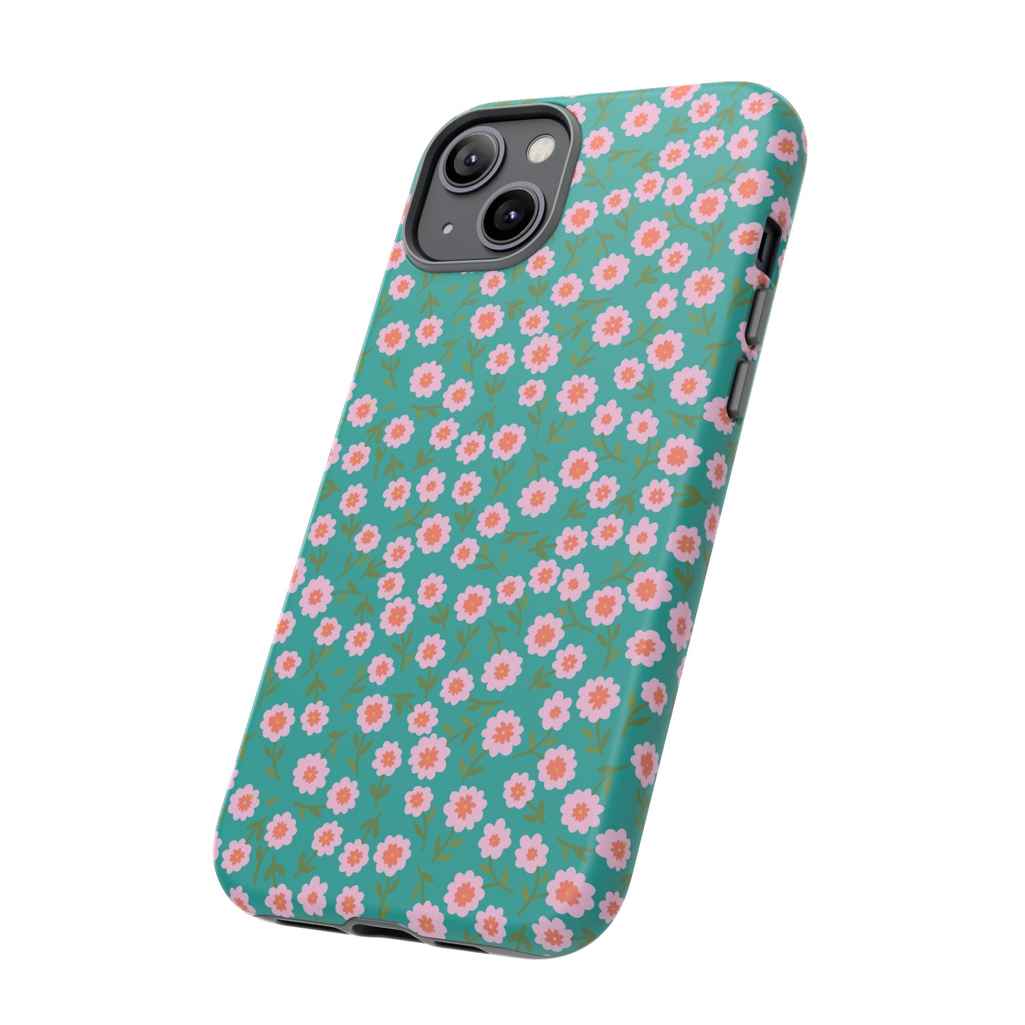 Spring Turquoise Florals - iPhone Case