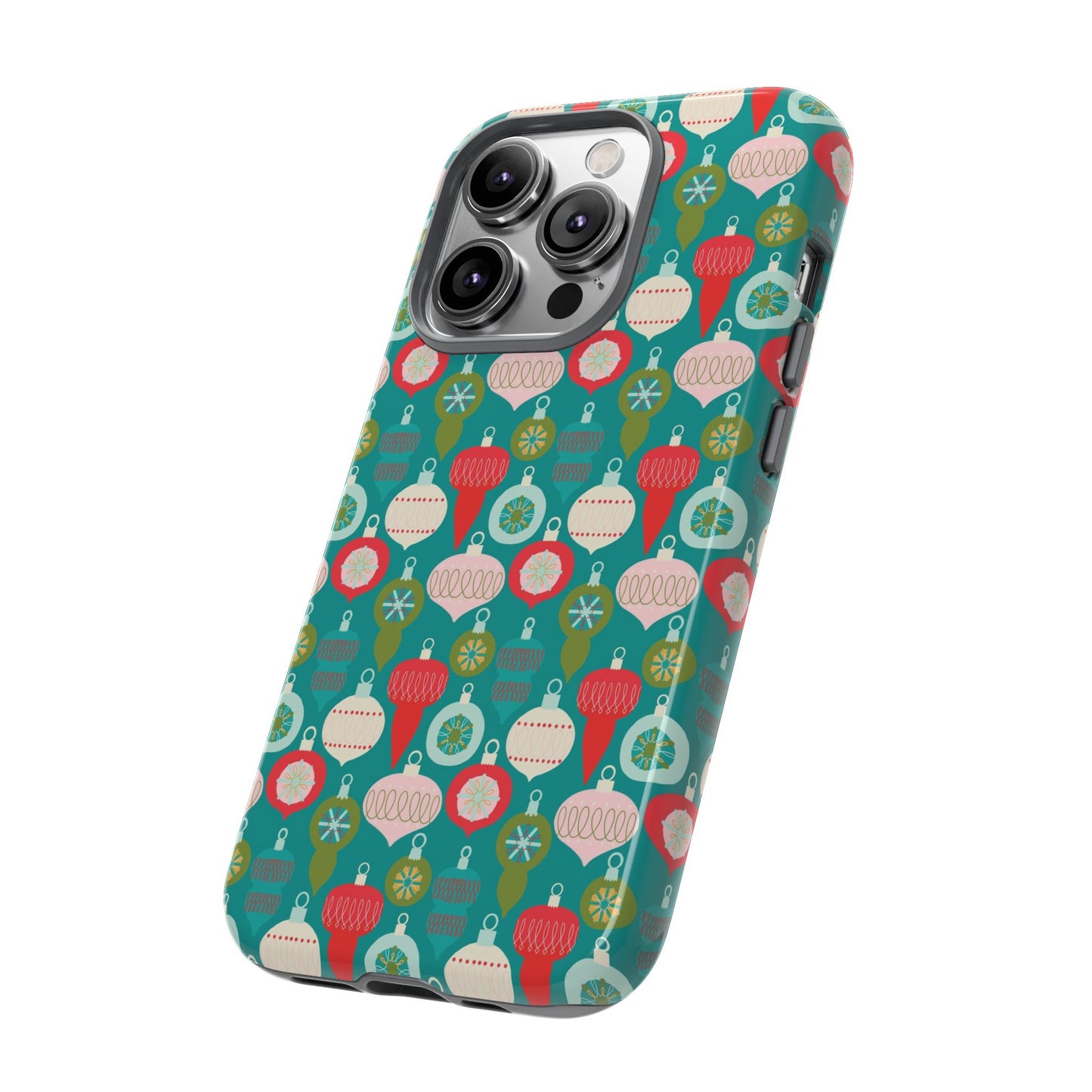 Christmas Ornaments - Green - iPhone Case