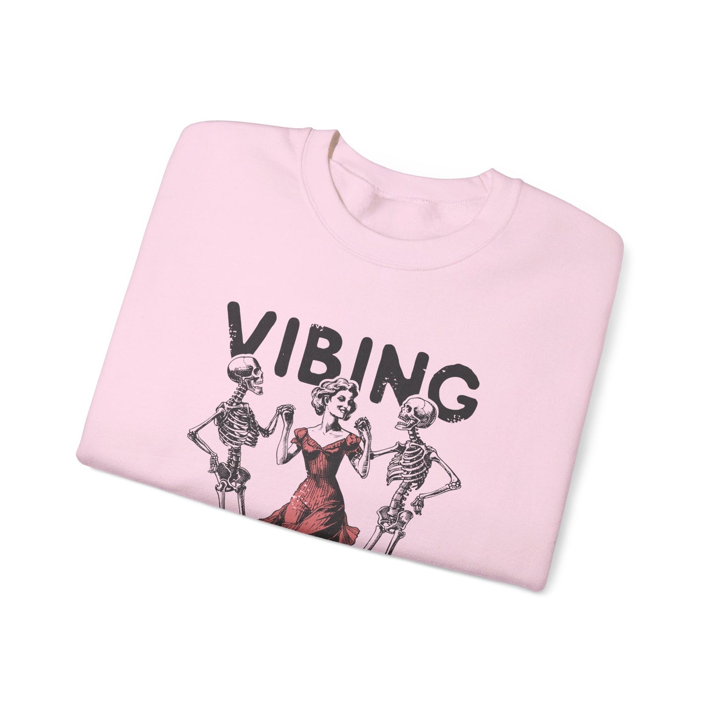 Vibing With My Demons - Vintage Halloween Sweatshirt -Unisex Heavy Blend™ Crewneck Sweatshirt