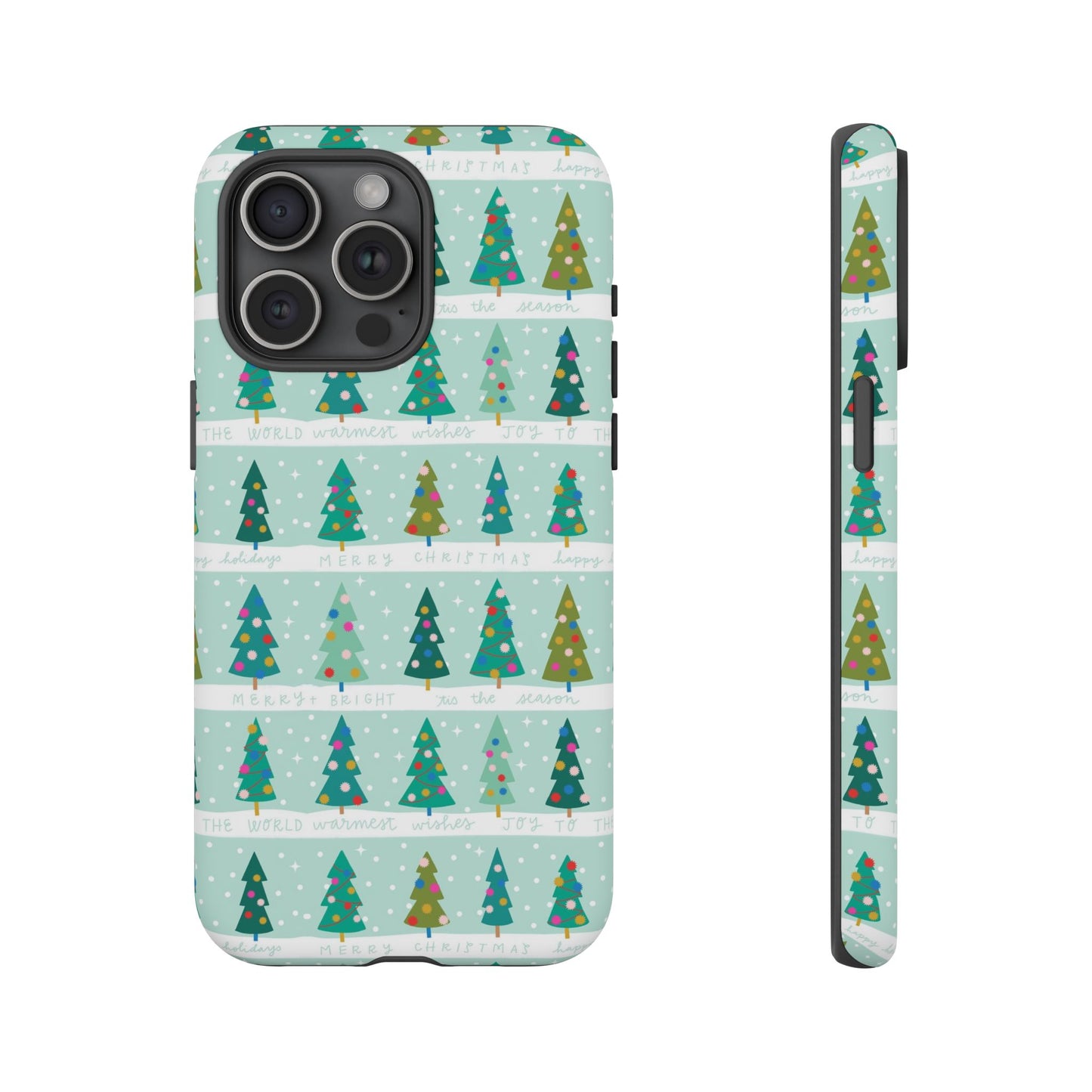 Christmas Trees Row - iPhone Case