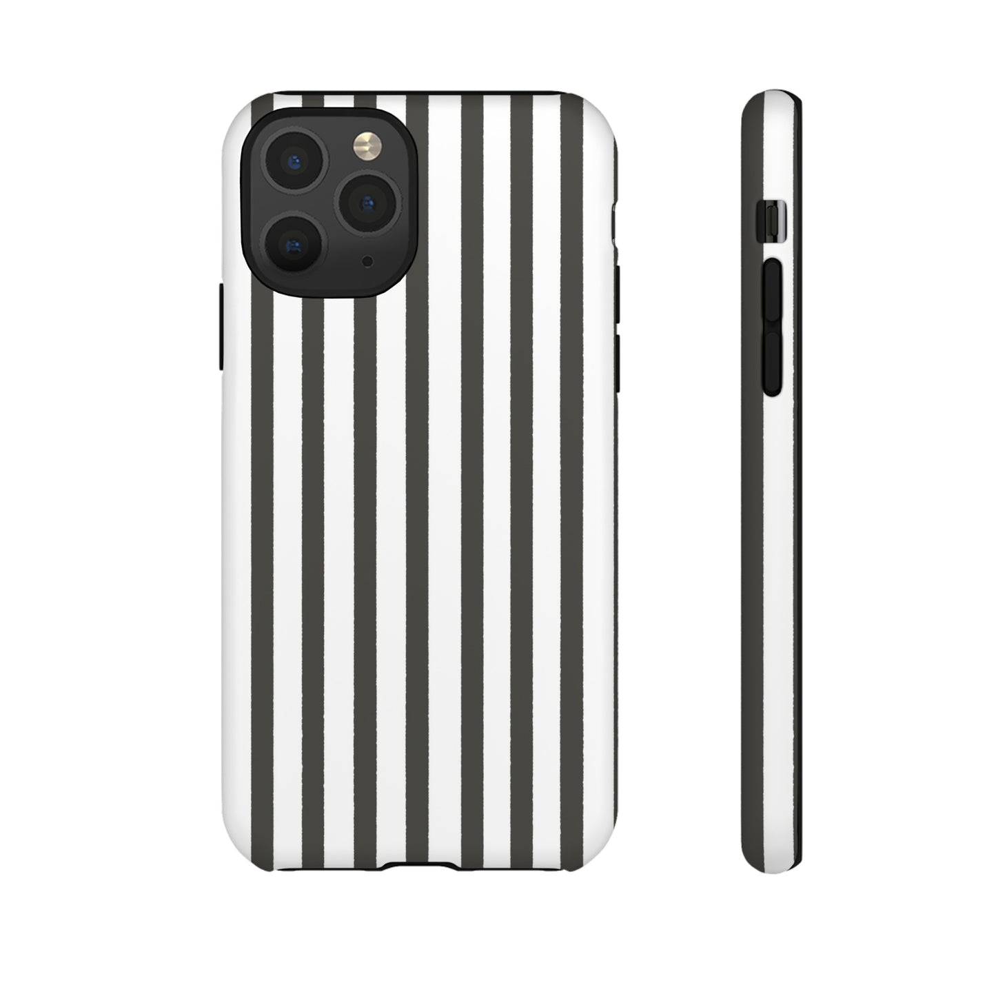 Halloween Black and White Vertical Stripes - iPhone Case