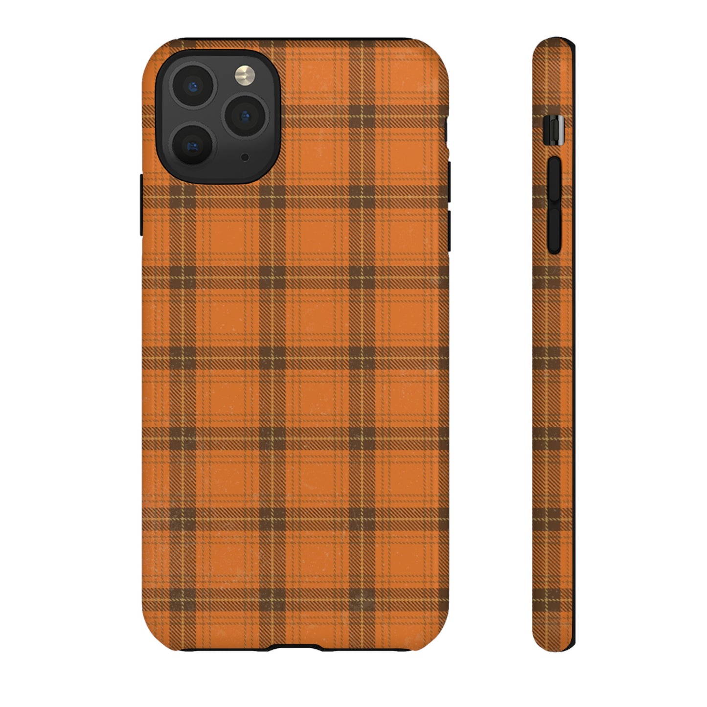 Autumn Orange Plaid - iPhone Case