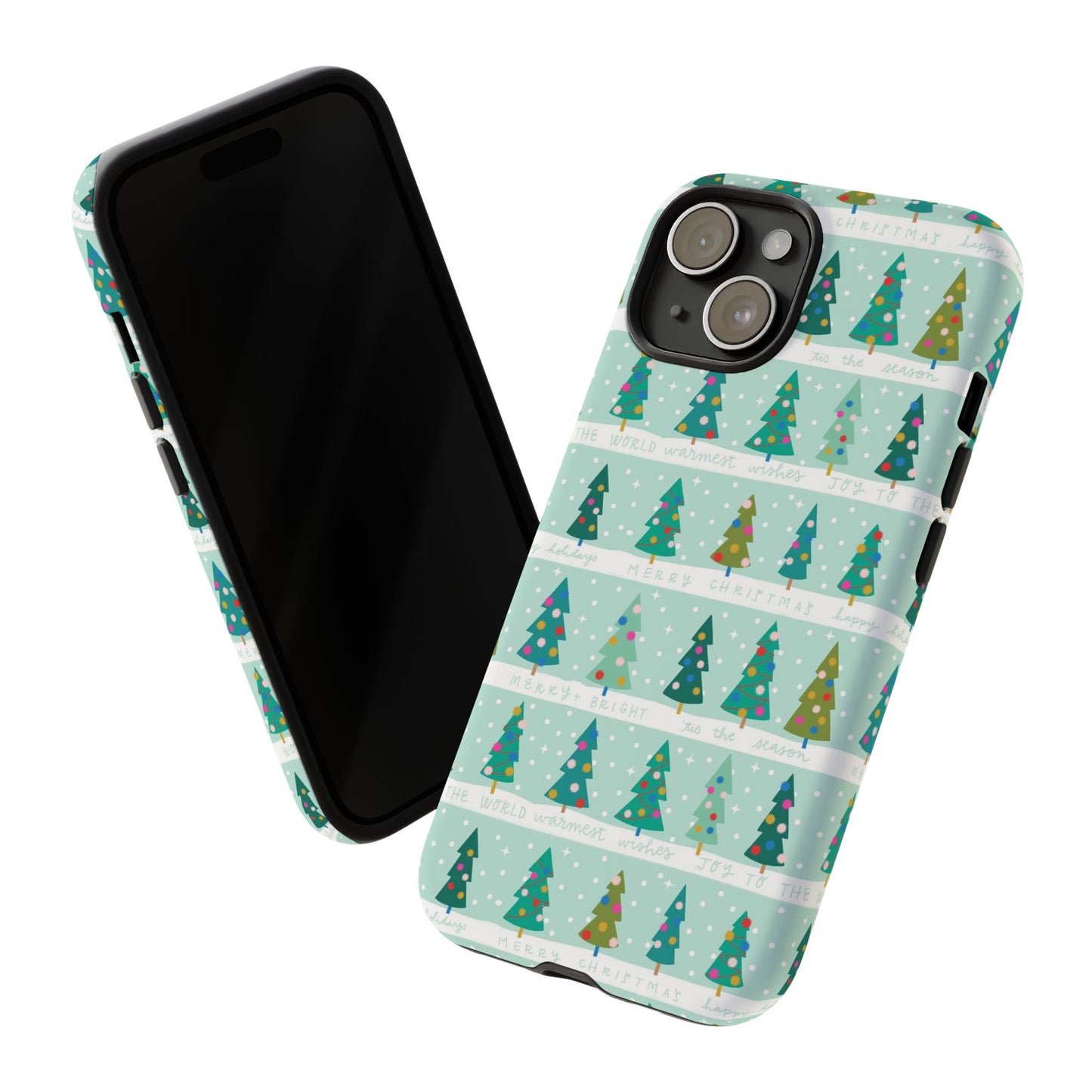 Christmas Trees Row - iPhone Case