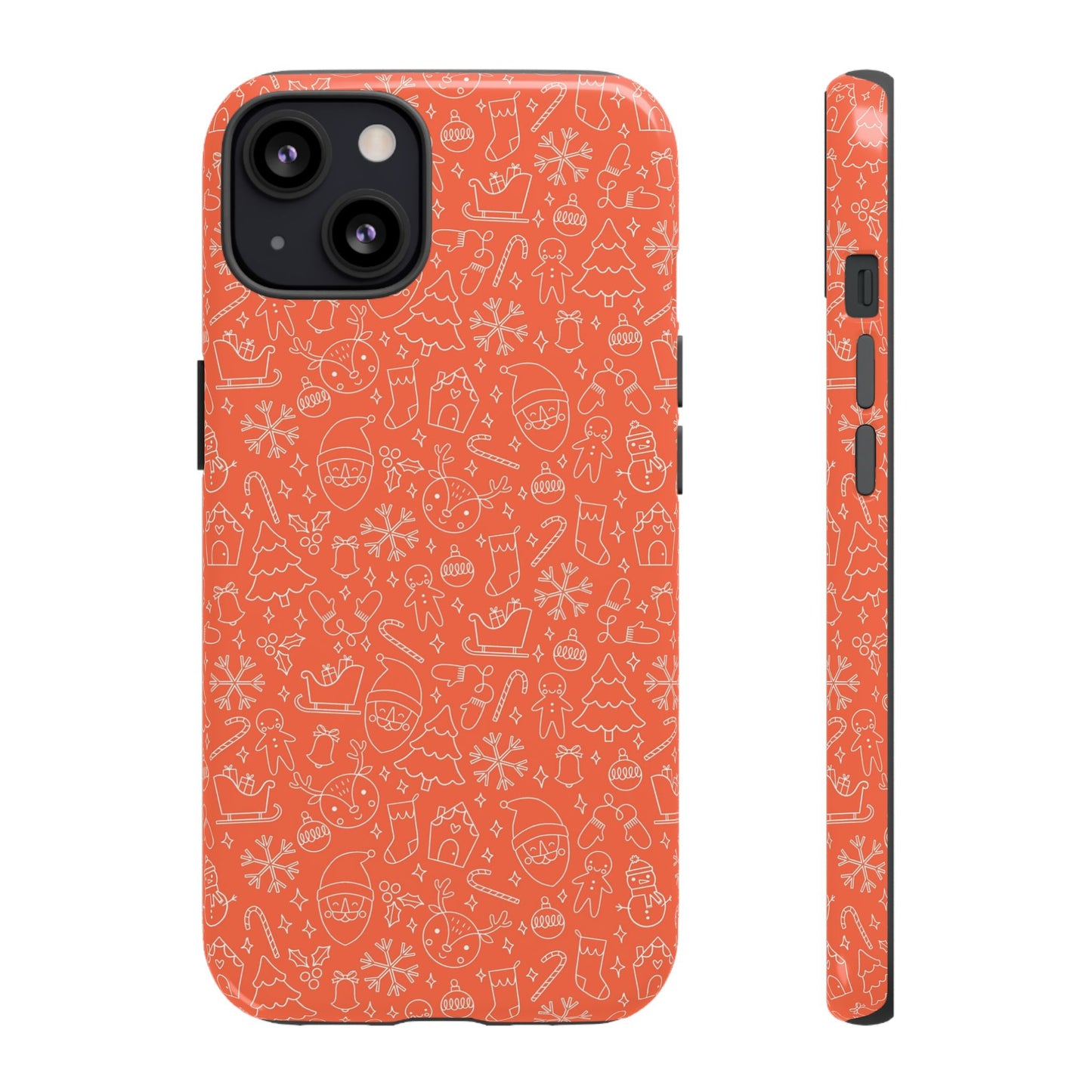 Christmas Doodles - Red - iPhone Case