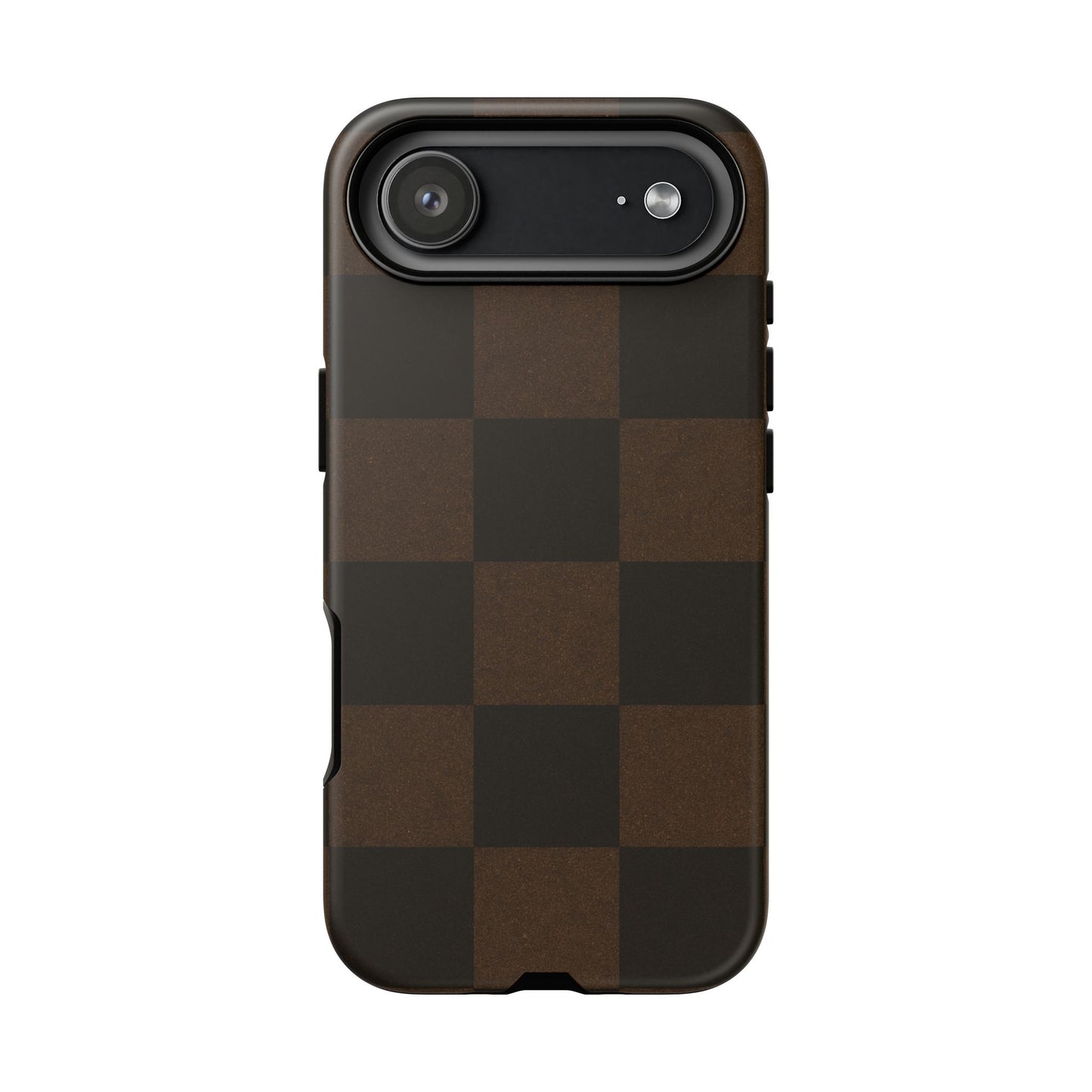 Brown Autumn Checkers - iPhone Case