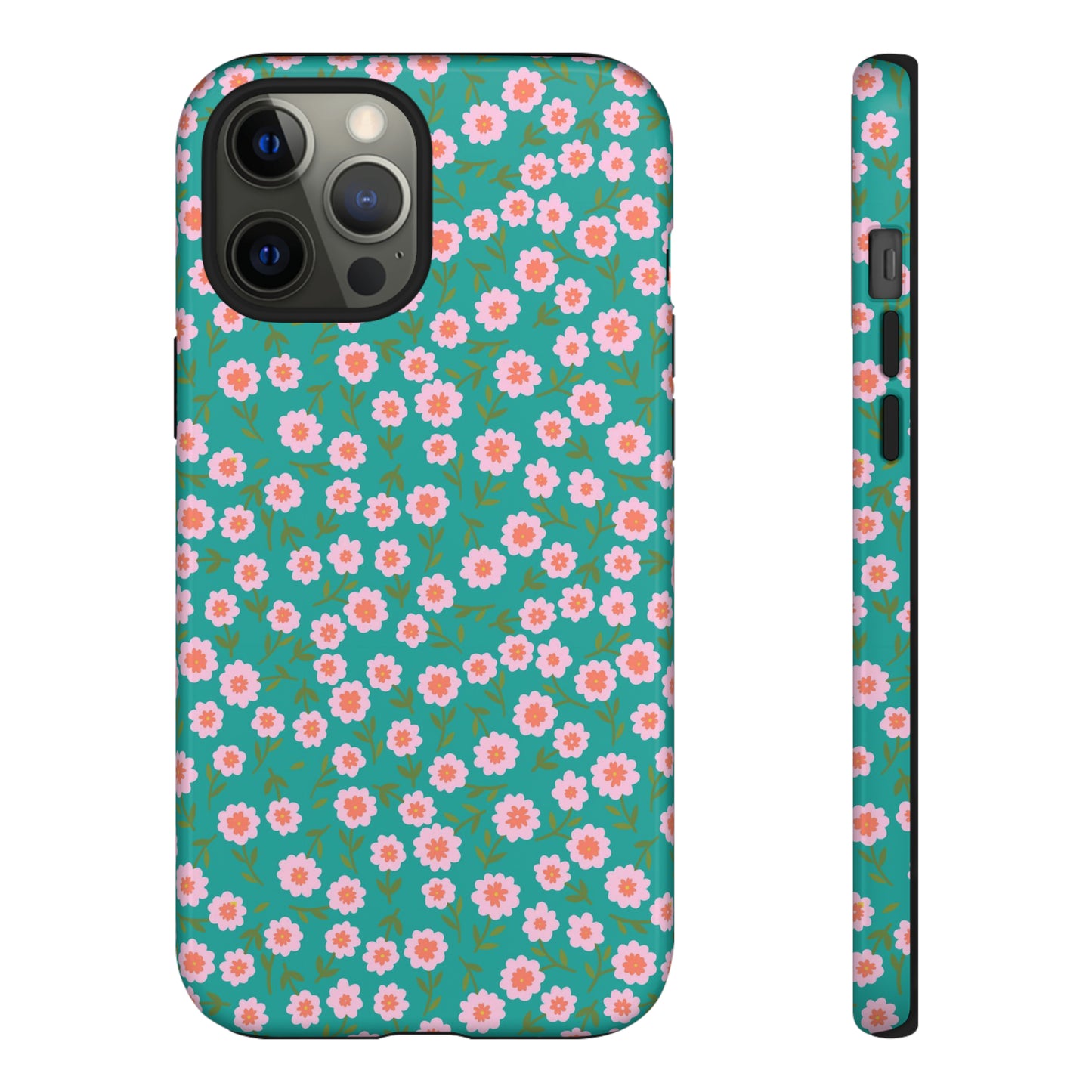 Spring Turquoise Florals - iPhone Case