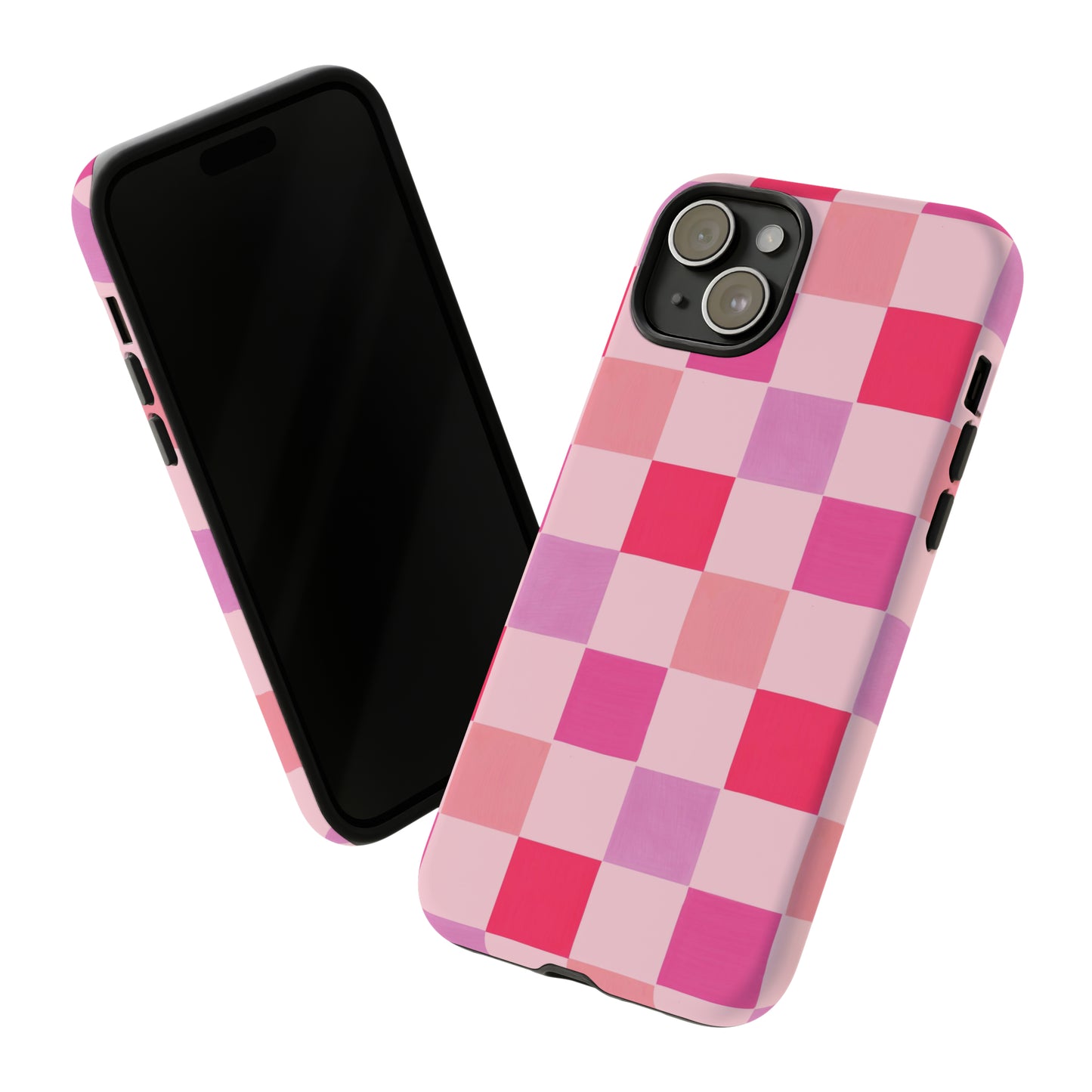 Pink Check Pattern iPhone Case