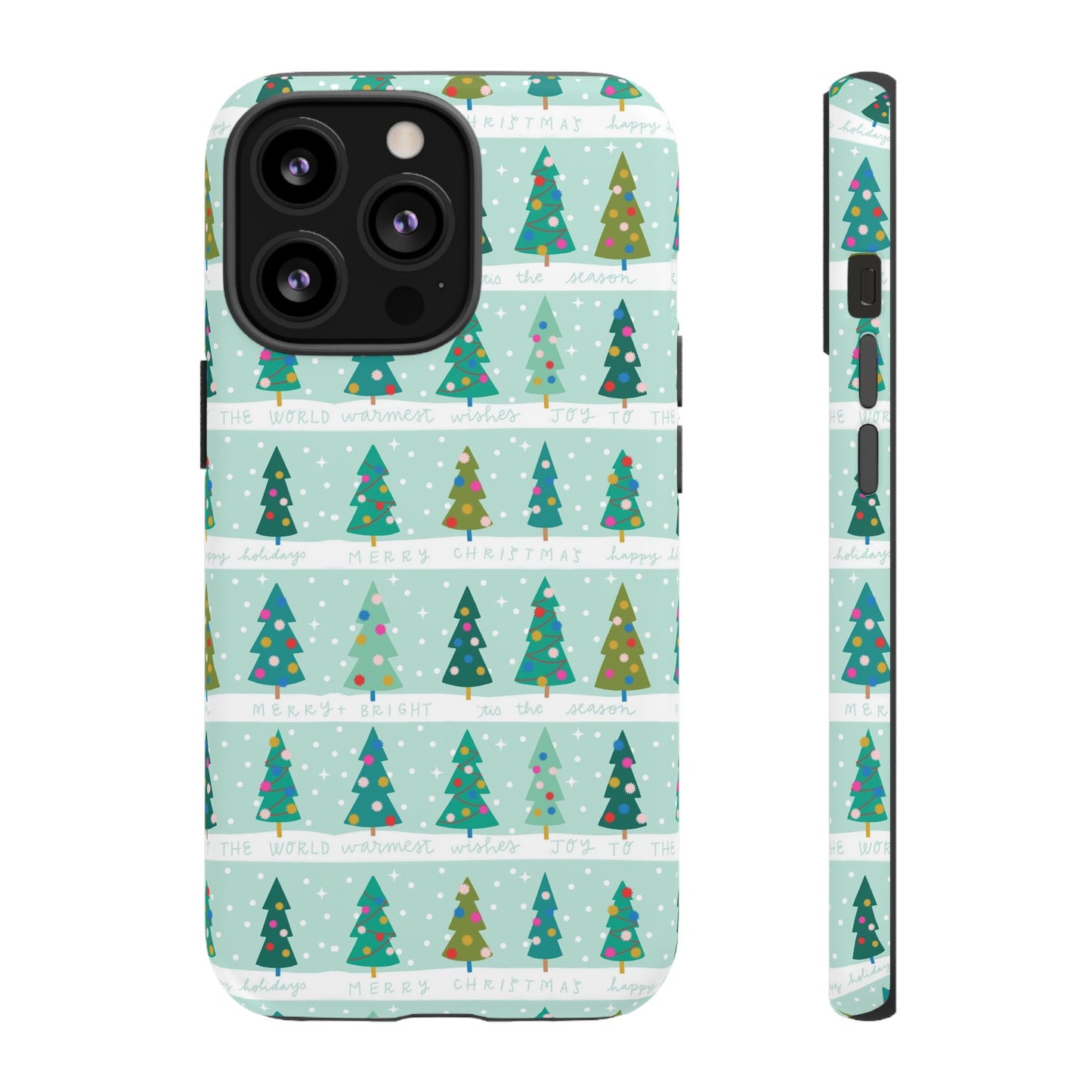 Christmas Trees Row - iPhone Case