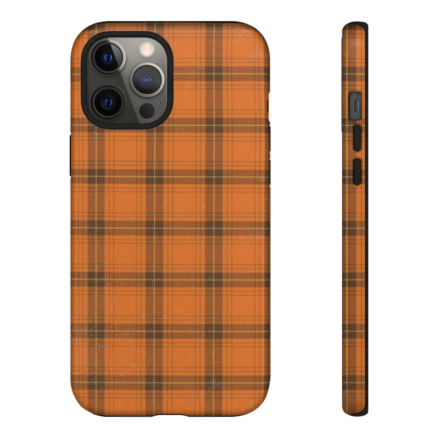 Autumn Orange Plaid - iPhone Case