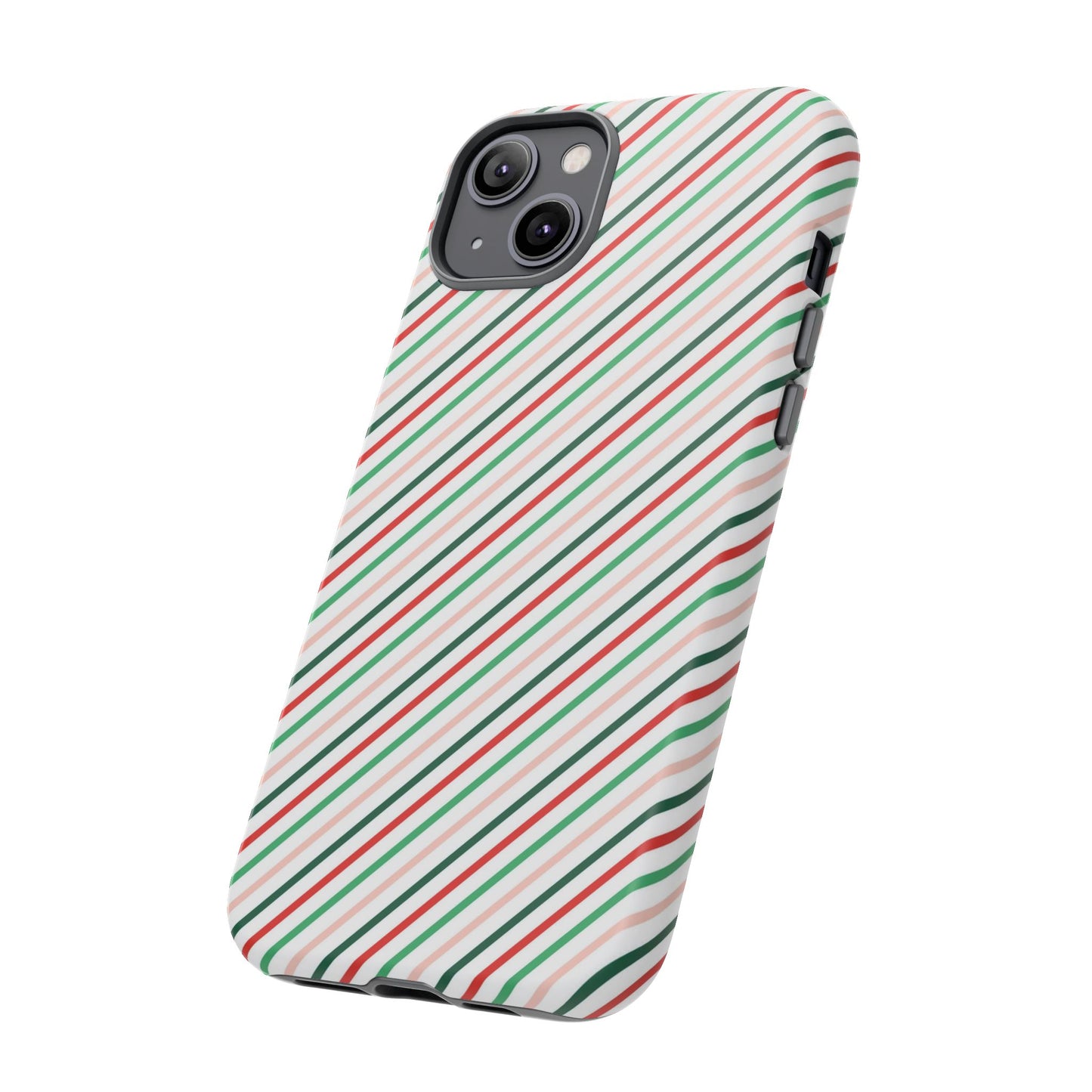 Christmas Diagonal Stripes - iPhone Case