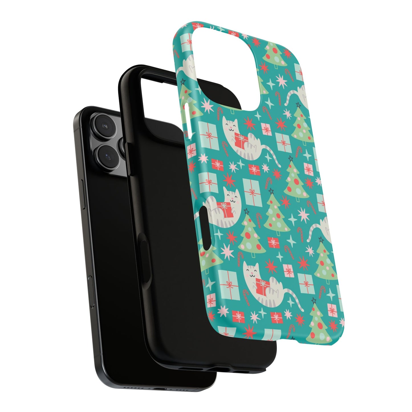 Cats With Christmas Gifts - iPhone Case