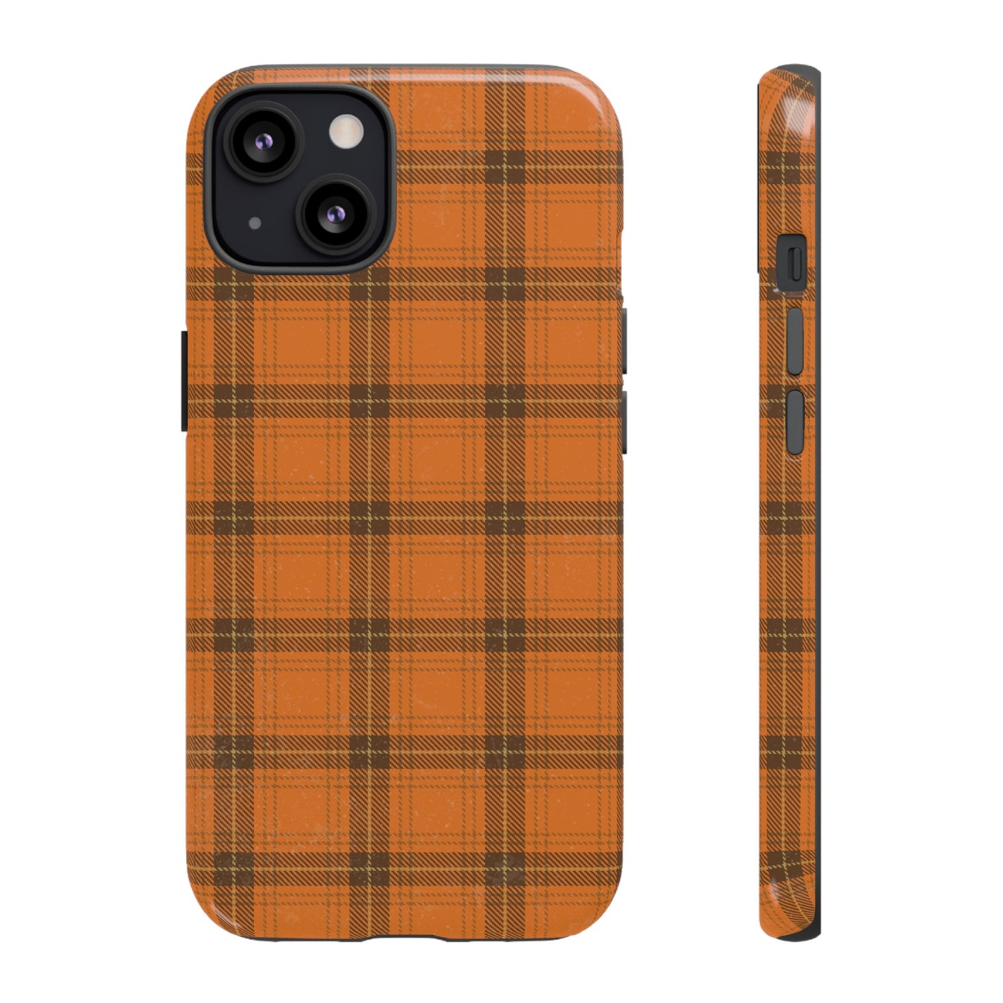 Autumn Orange Plaid - iPhone Case