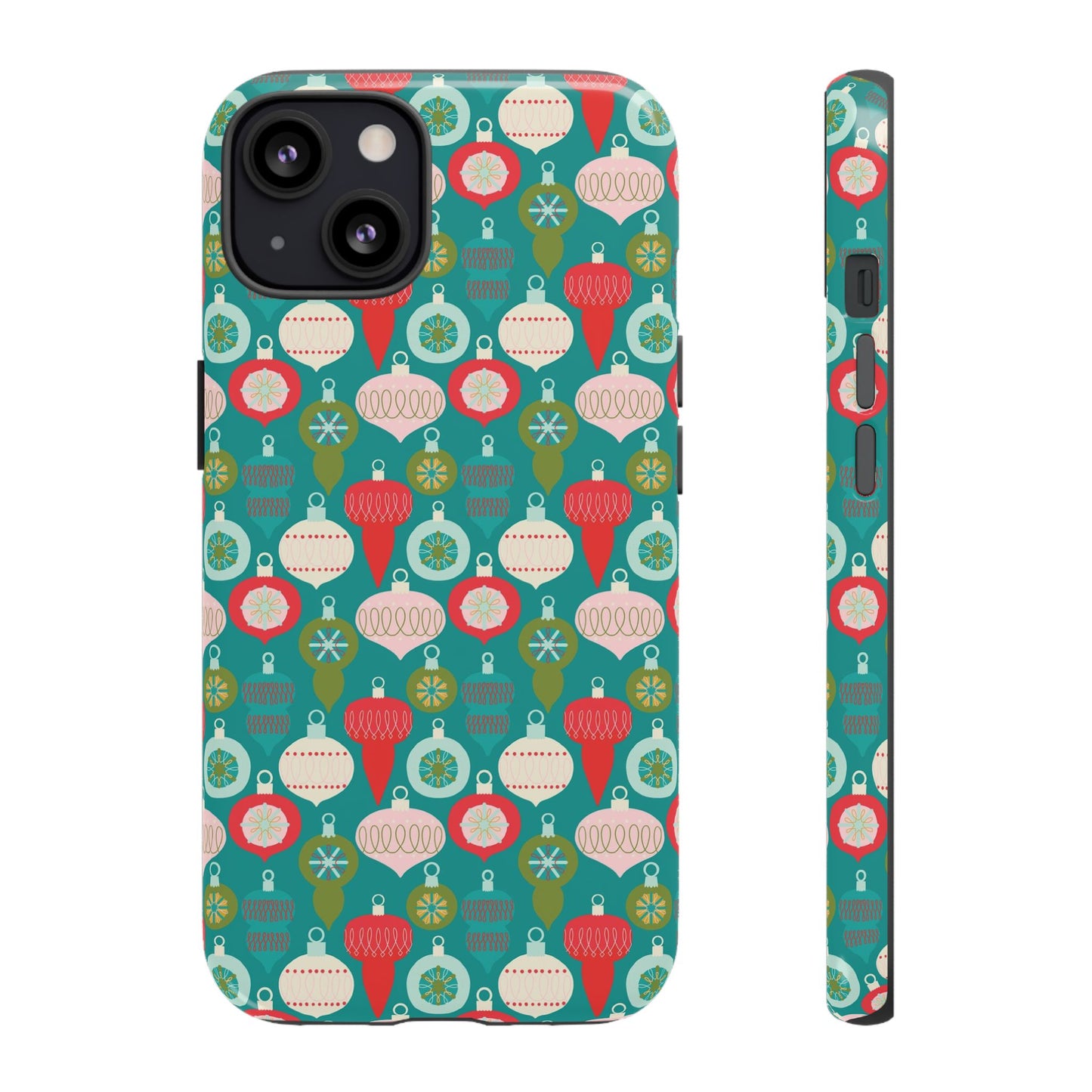 Christmas Ornaments - Green - iPhone Case