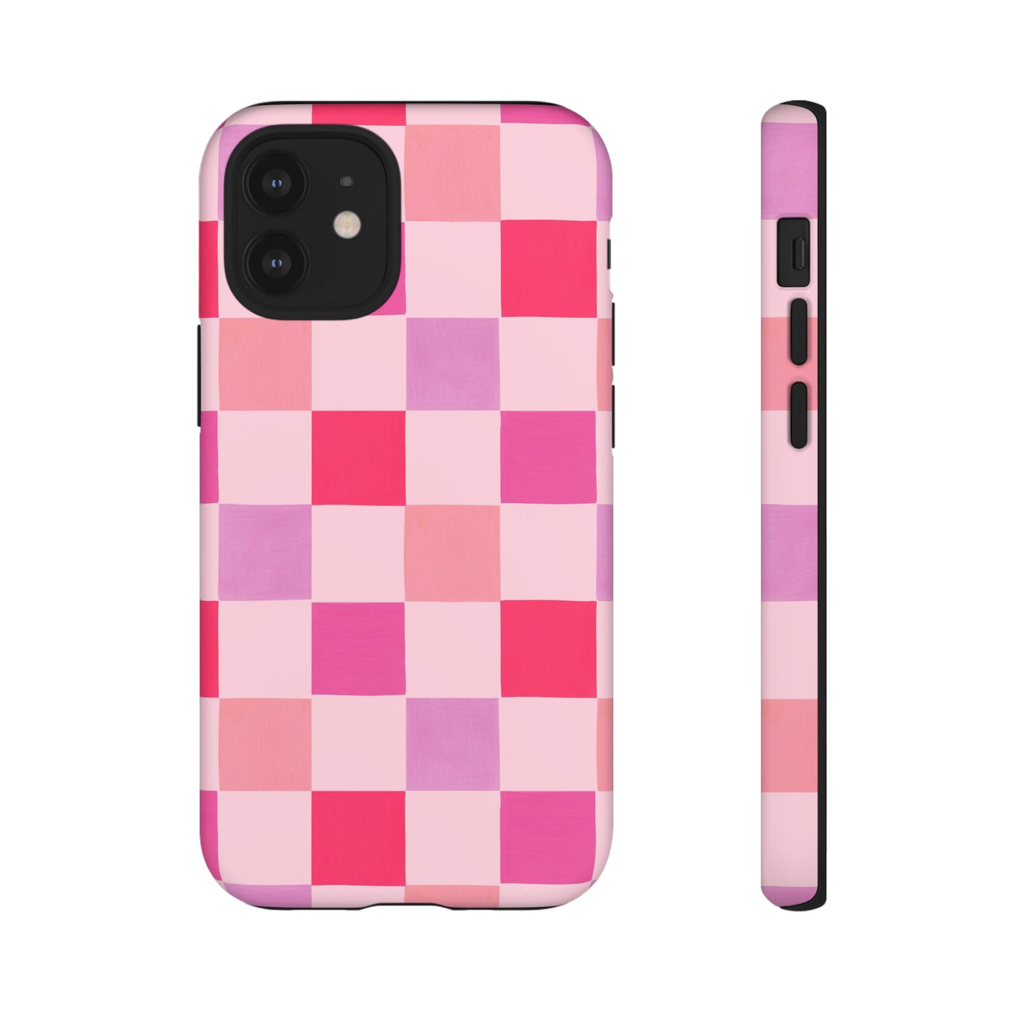 Pink Check Pattern iPhone Case