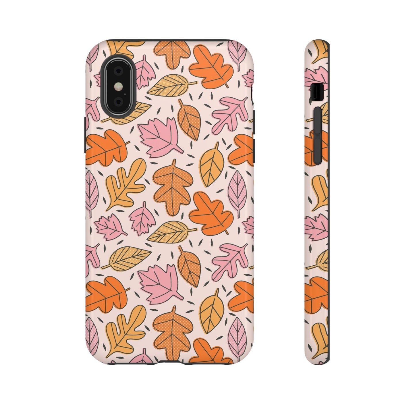 Doodled Fall Leaves - iPhone Case