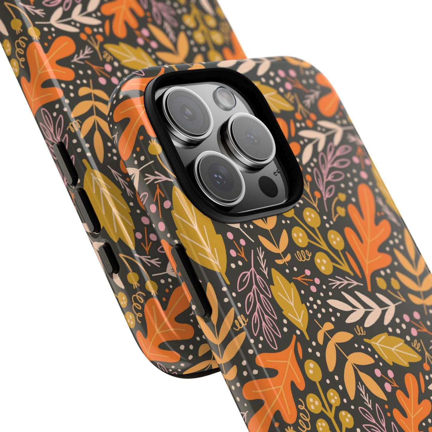 Dark Fall Foliage Leaves - iPhone Case